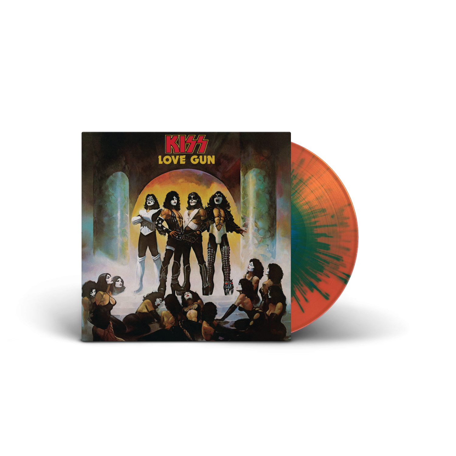 Kiss Love Gun Limited Tangerine/Aqua Splatter Vinyl LP 421760