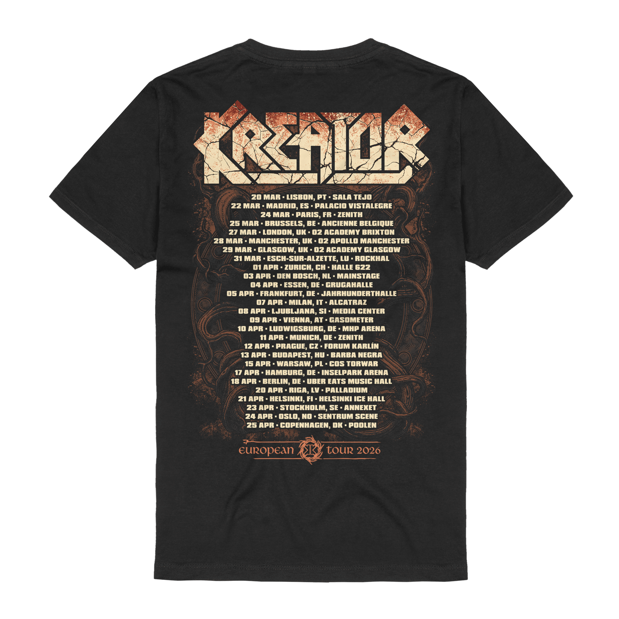 Kreator European Tour 2026 - Skulls T-Shirts 436511