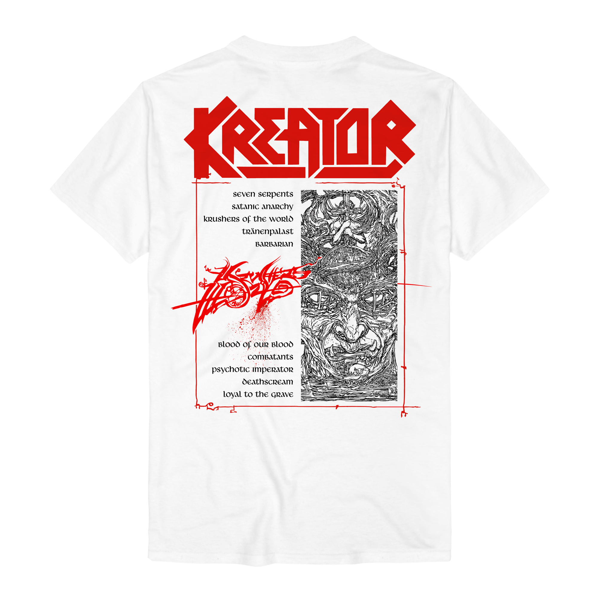 Kreator Krushers of The World Tracklist T-Shirts 422178