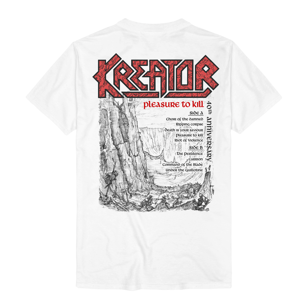 Kreator Pleasure To Kill 40th Tracklist T-Shirt 458996