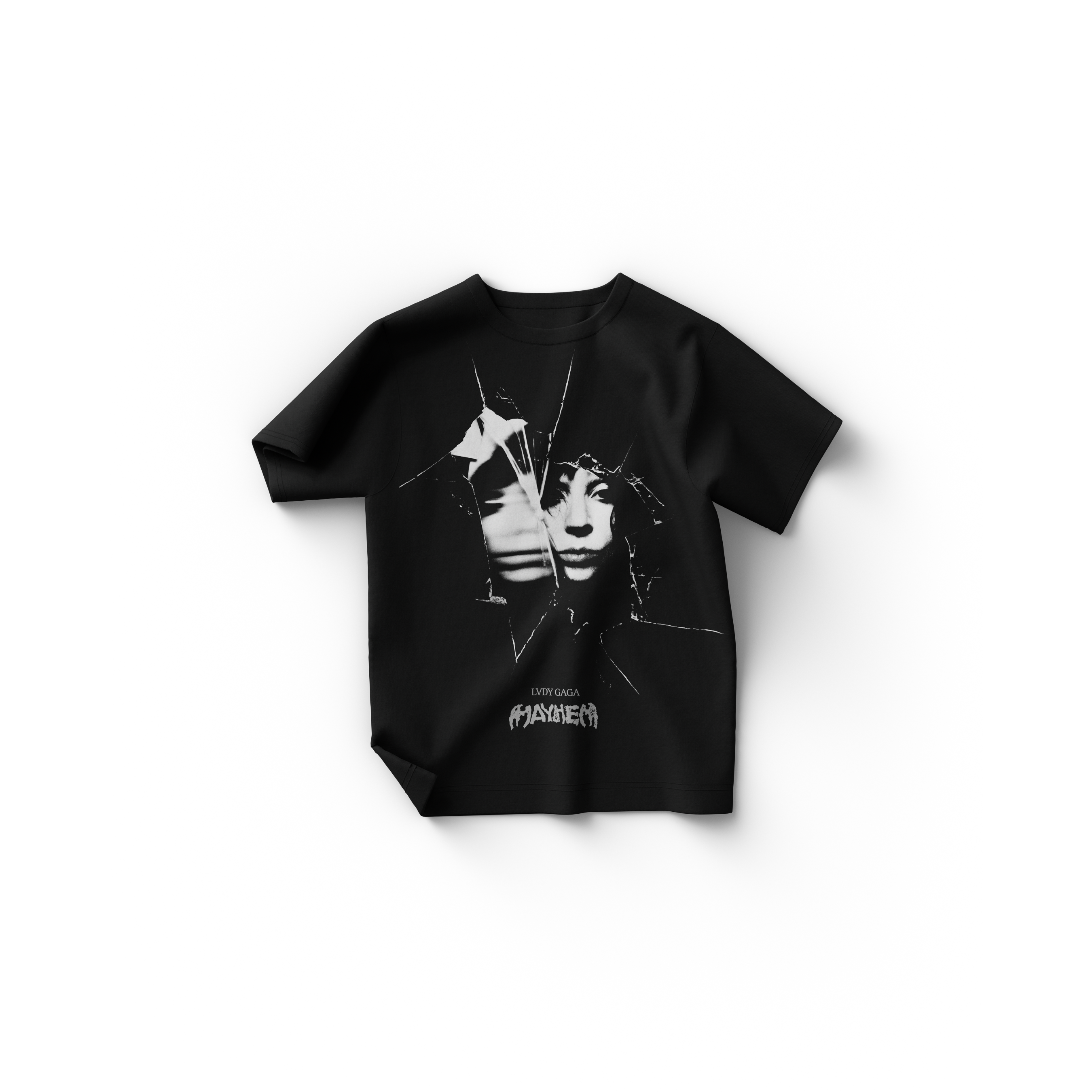 T-shirt Officiel Lady Gaga Artpop Facepaint - Licence Rock Off - Coupe Unisexe Blanc - Coton Doux - Taille S à XXL