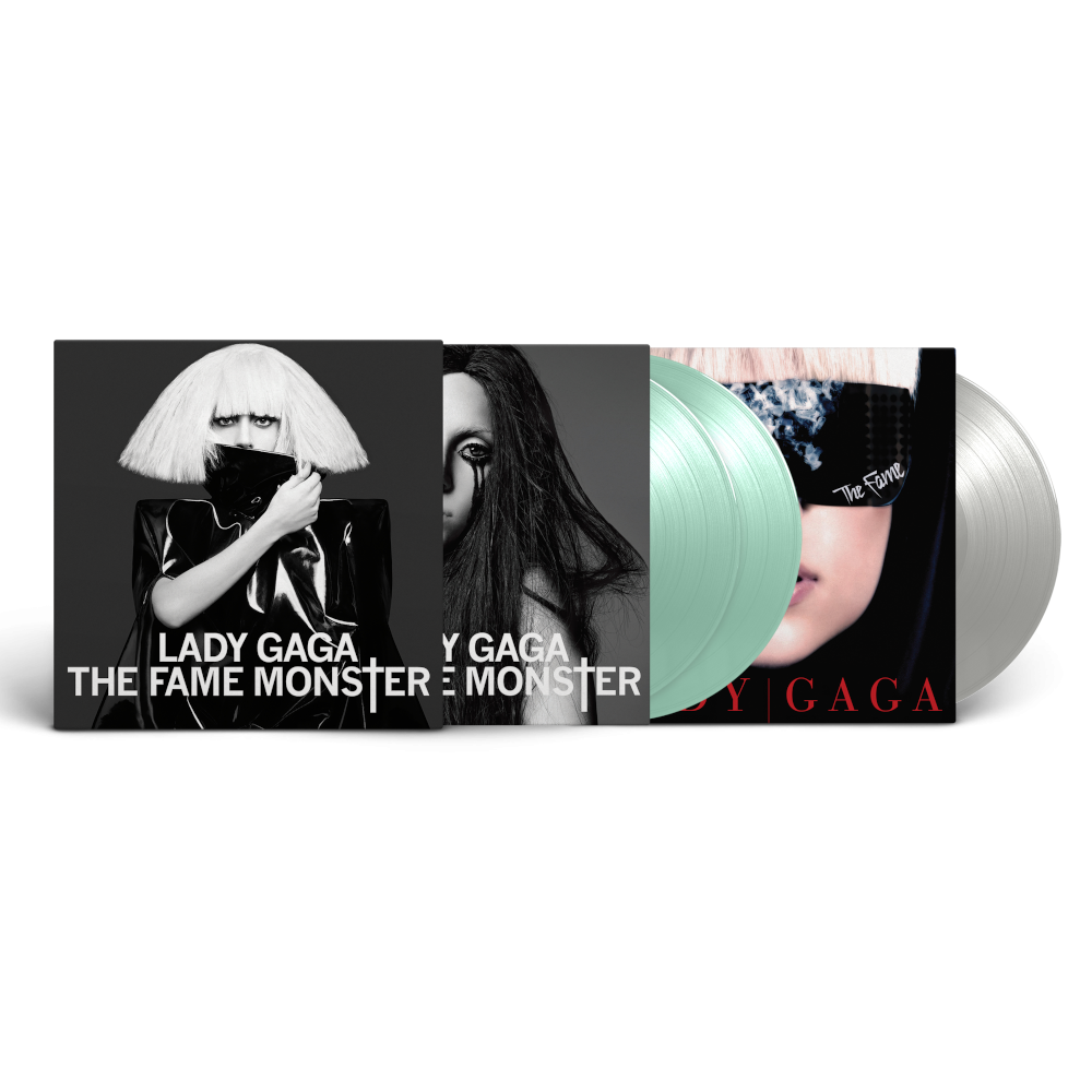 Lady Gaga The Fame Monster Exclusive Limited Silver & Coke Bottle Clear Vinyl 3LP 419094