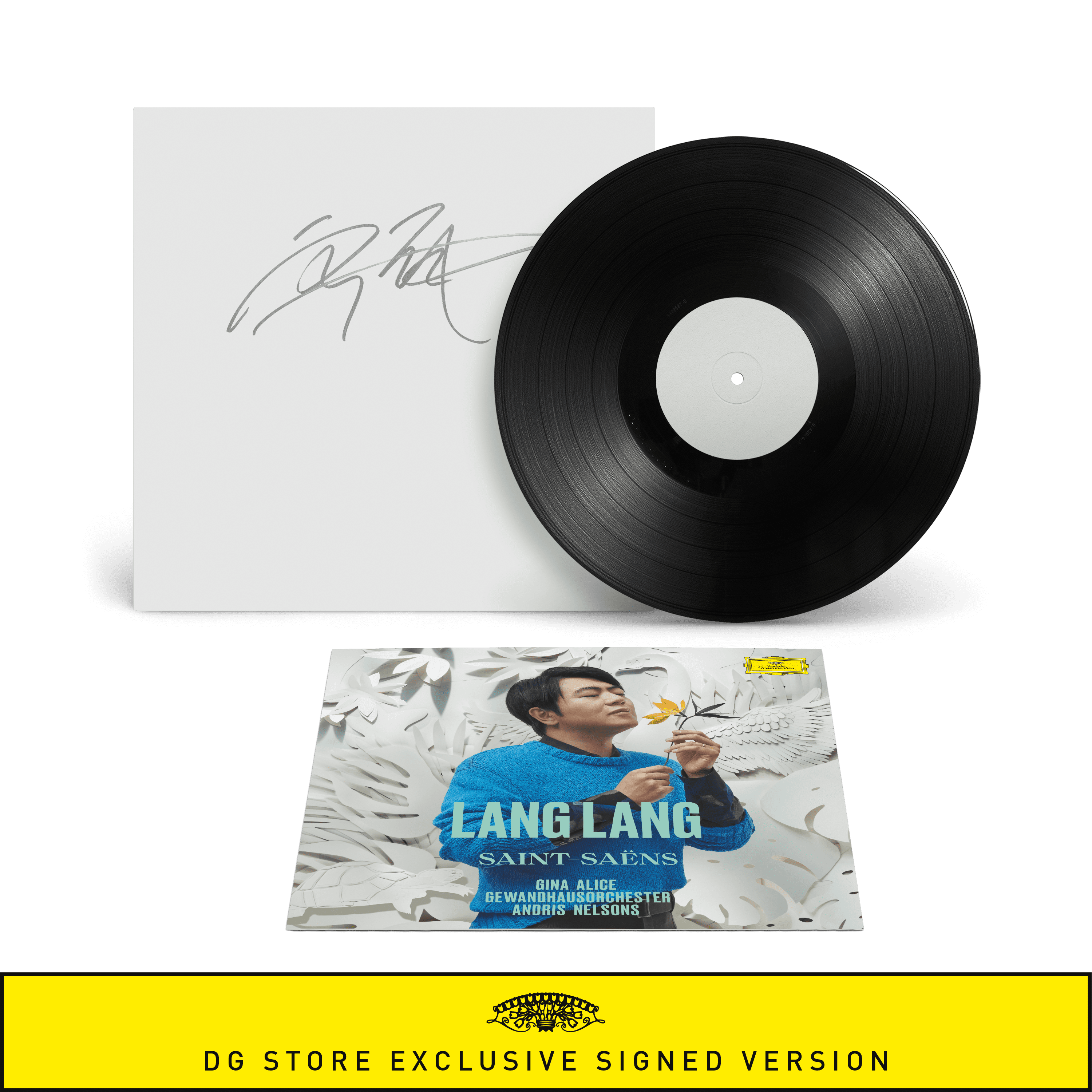 Lang Lang Saint-Saëns Limitierte signierte White Label 2 Vinyl + Covercard 336565