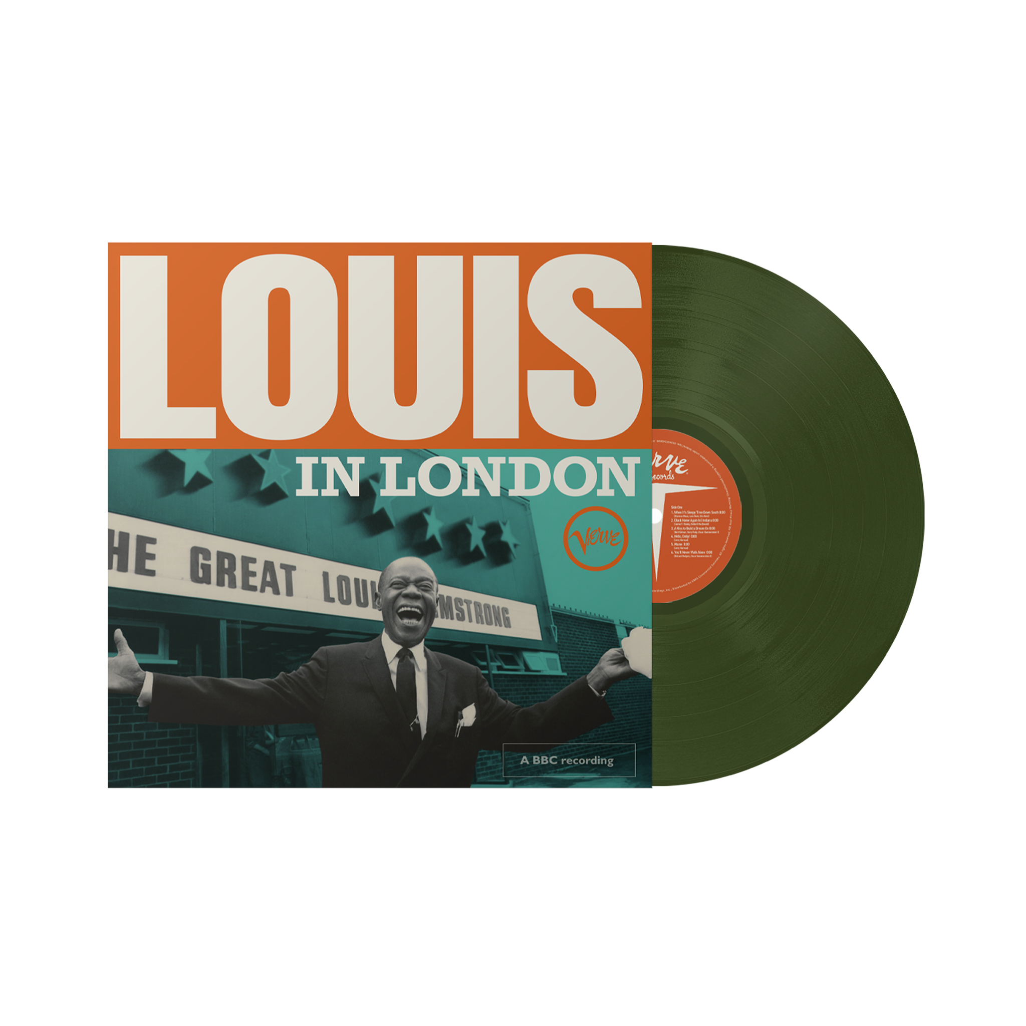 Louis Armstrong Louis In London (Live At The BBC) Limited Transparent Forest Green Vinyl LP 452216