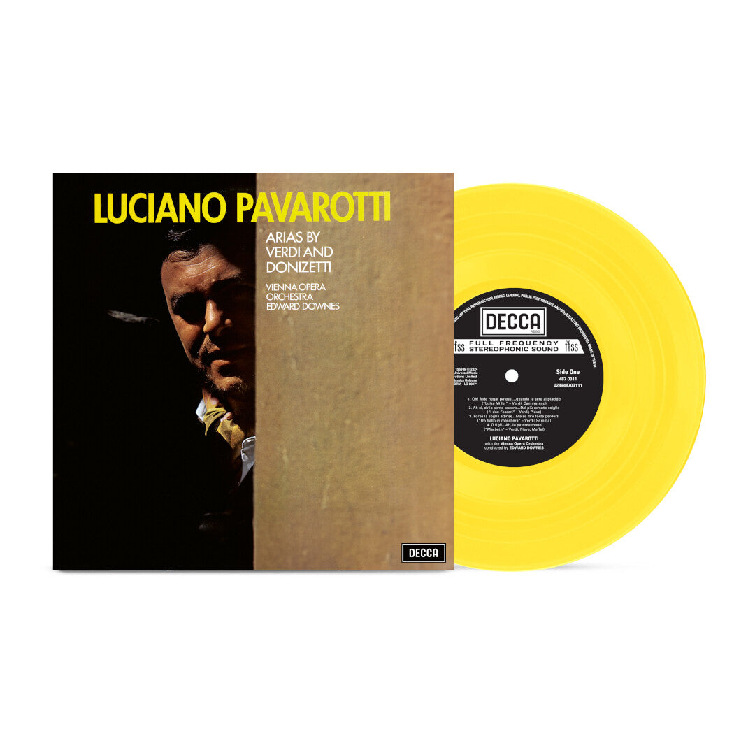 Luciano Pavarotti Arias by Verdi and Donizetti LP - Yellow Coloured Vinyl 362371
