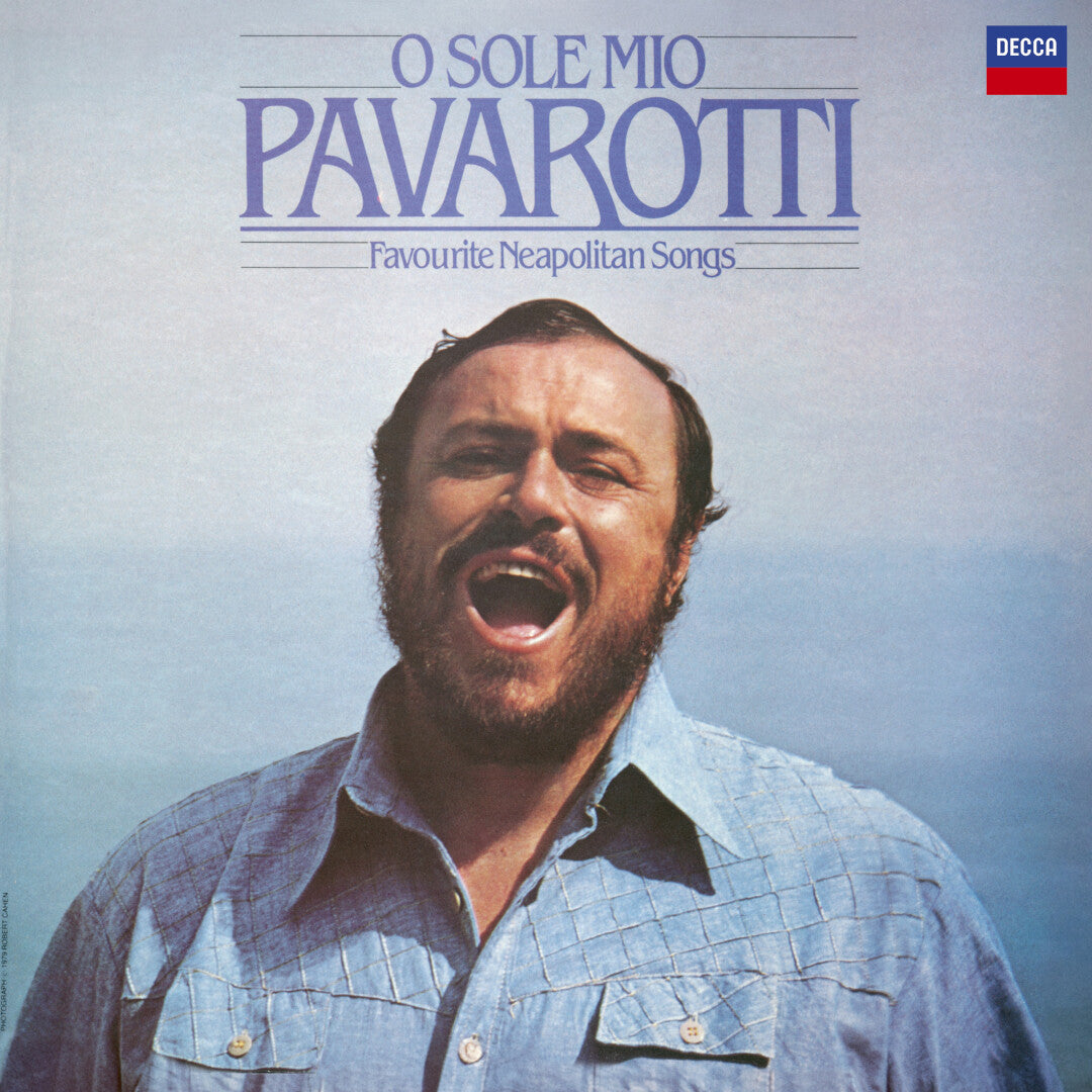 Luciano Pavarotti O Sole Mio LP - Blue Coloured Vinyl 362368