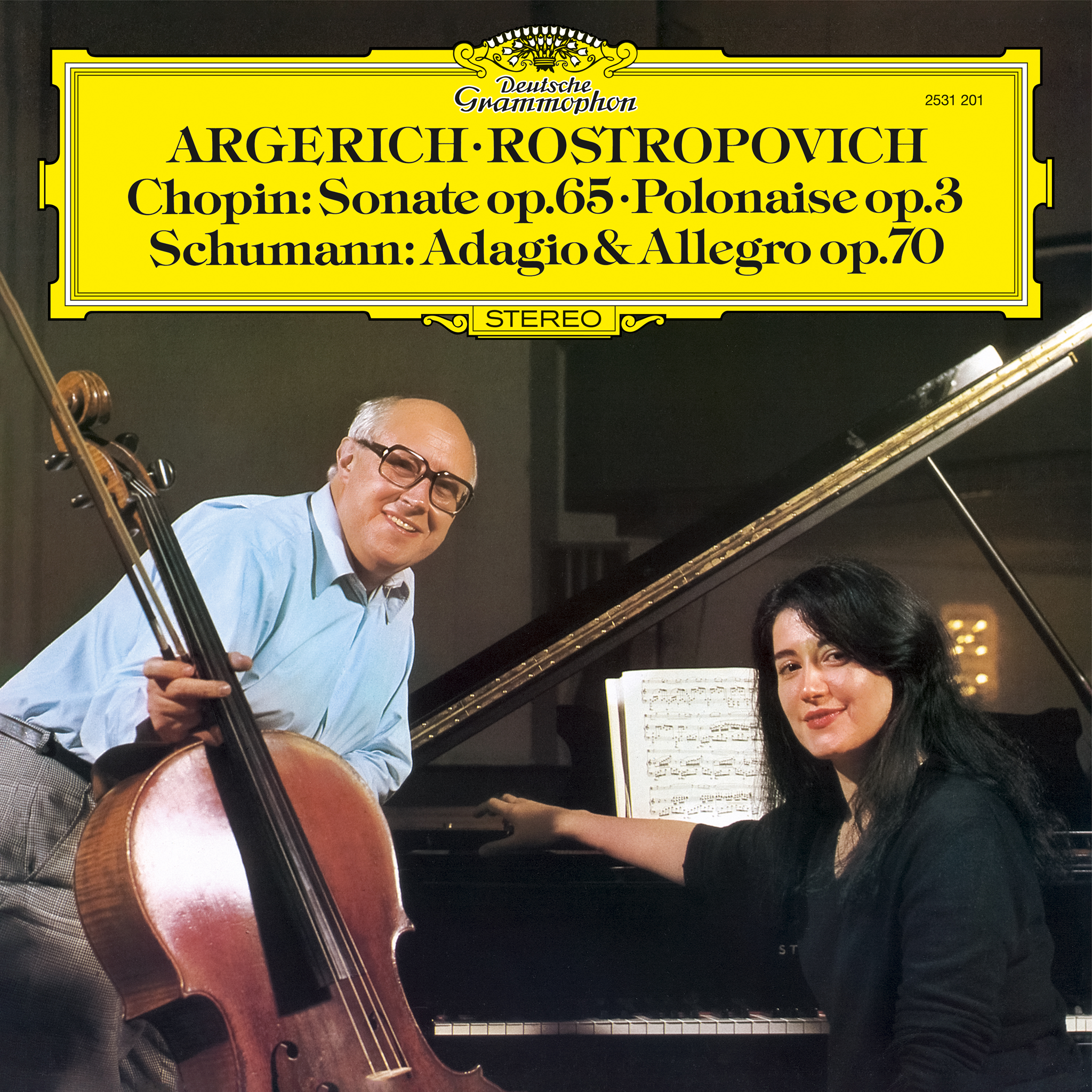 Martha Argerich & Mstislav Rostropowitsch Chopin: Sonate Op. 65, Polonaise Op. 3 / Schumann: Adagio & Allegro Op. 70 Original Source Vinyl 420150