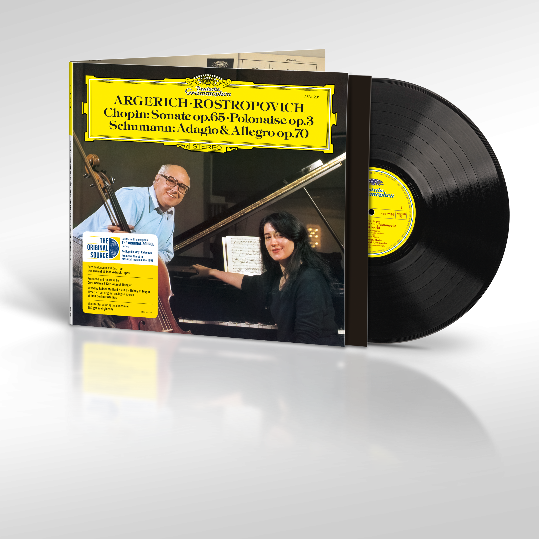 Martha Argerich & Mstislav Rostropowitsch Chopin: Sonate Op. 65, Polonaise Op. 3 / Schumann: Adagio & Allegro Op. 70 Original Source Vinyl 420188