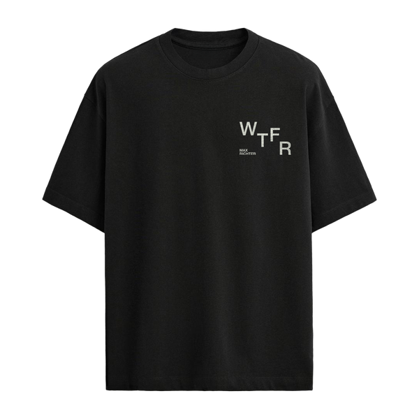 Max Richter - While The Flood Rages (Scatter Font T-Shirt Schwarz)