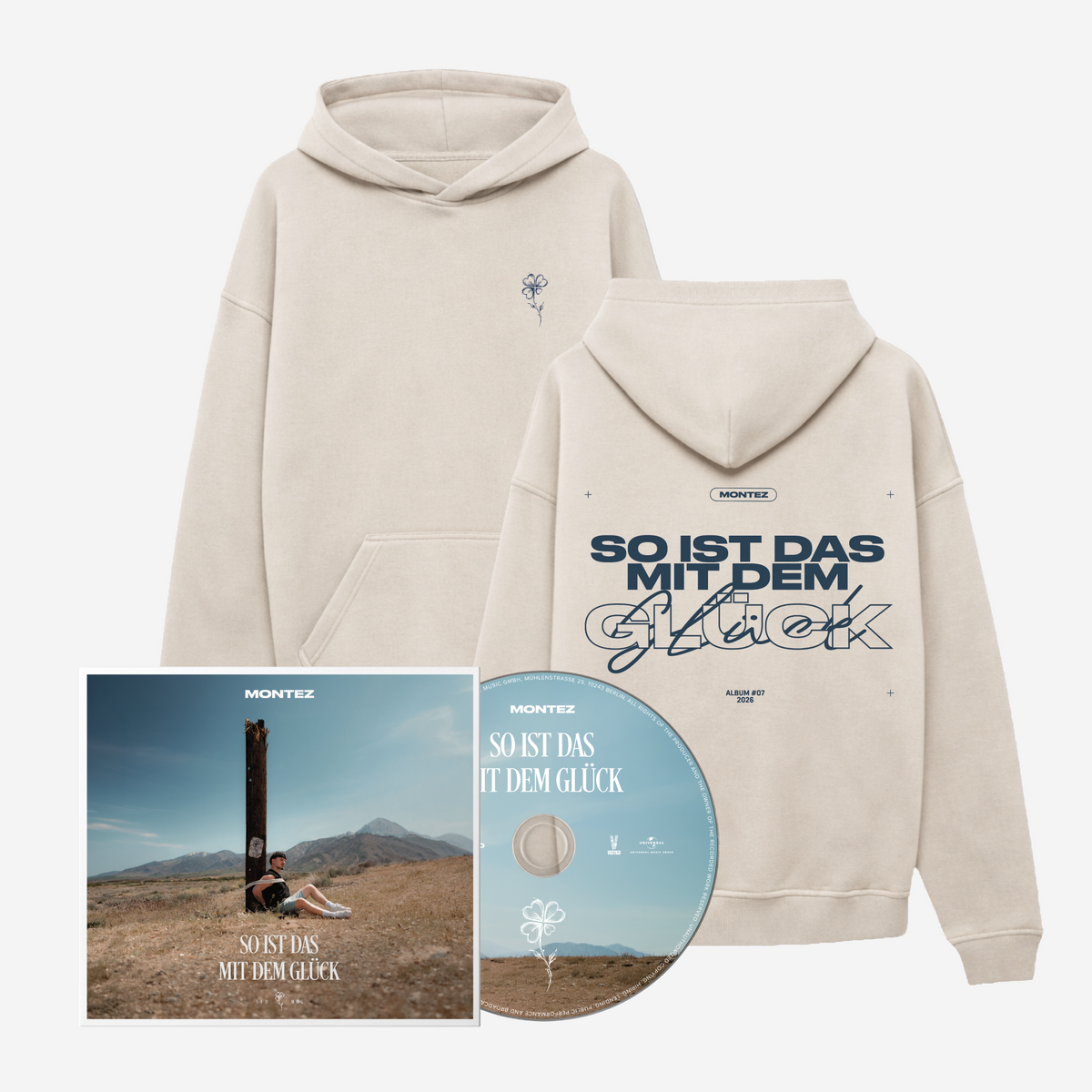 Montez So ist das mit dem Glück CD + HOODIE "GLÜCK" WASHED BEIGE 446710