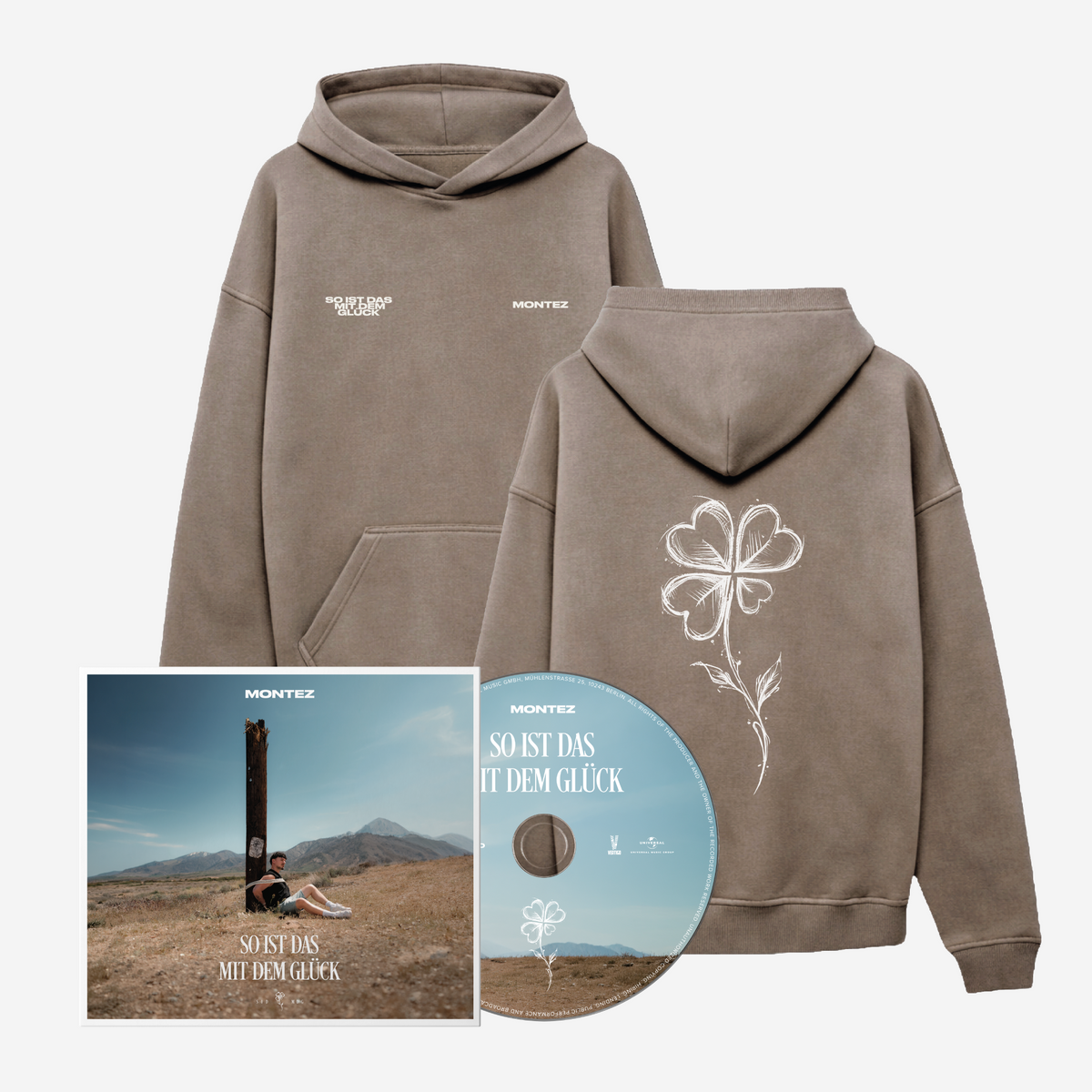 Montez So ist das mit dem Glück CD + HOODIE "KLEEBLATT" WASHED BROWN 446682