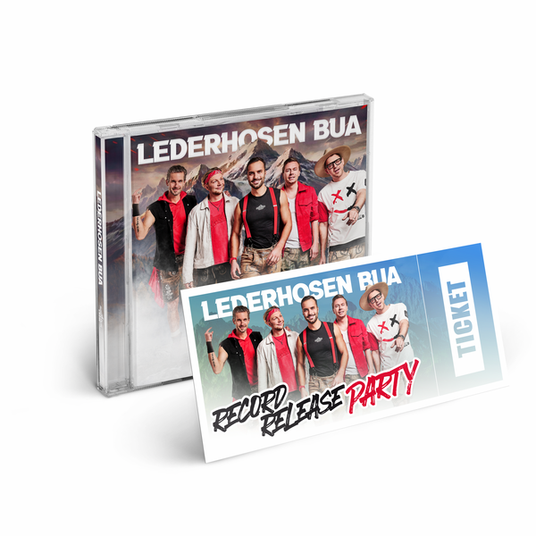 Mountain Crew - Lederhosen Bua (Signierte Jewelcase CD + Album Release Konzert Ticket Stockerau (Hardticket))