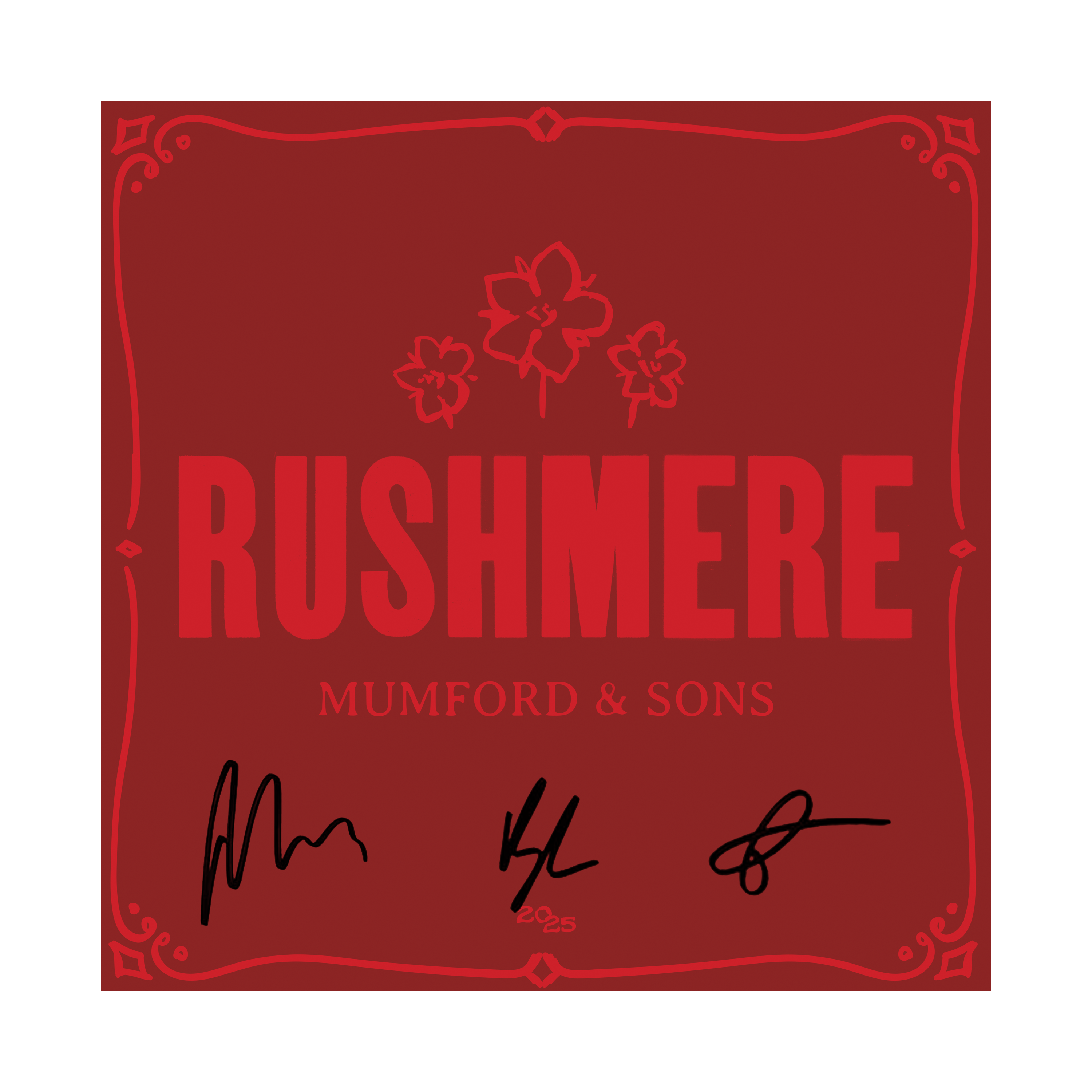 Mumford & Sons RUSHMERE Recycled Black Vinyl LP + Signed Art Card 393894