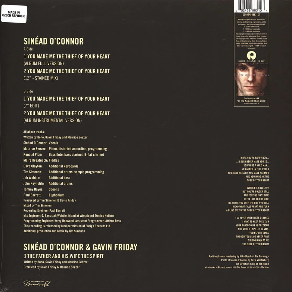 O'Connor, Sinead You Made Me The Thief Of Your Heart (Ltd. Edition) Clear Vinyl 12" - RSD 2024 423776