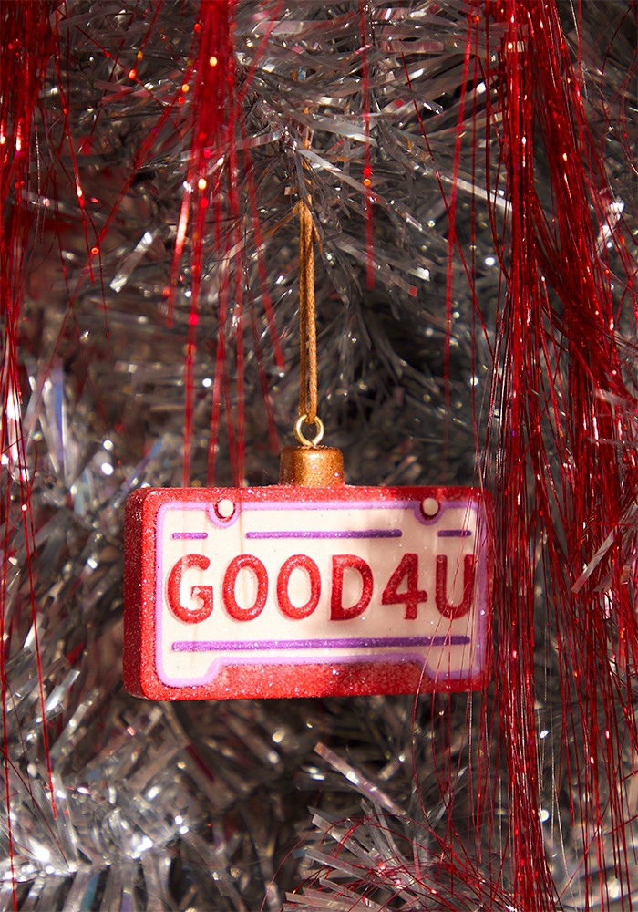 Olivia Rodrigo 'Good 4 U' License Plate Ornament Christbaumschmuck 429408
