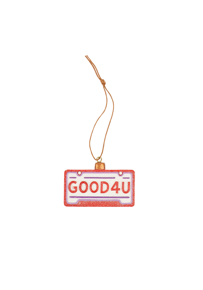 Olivia Rodrigo 'Good 4 U' License Plate Ornament Christbaumschmuck 429410