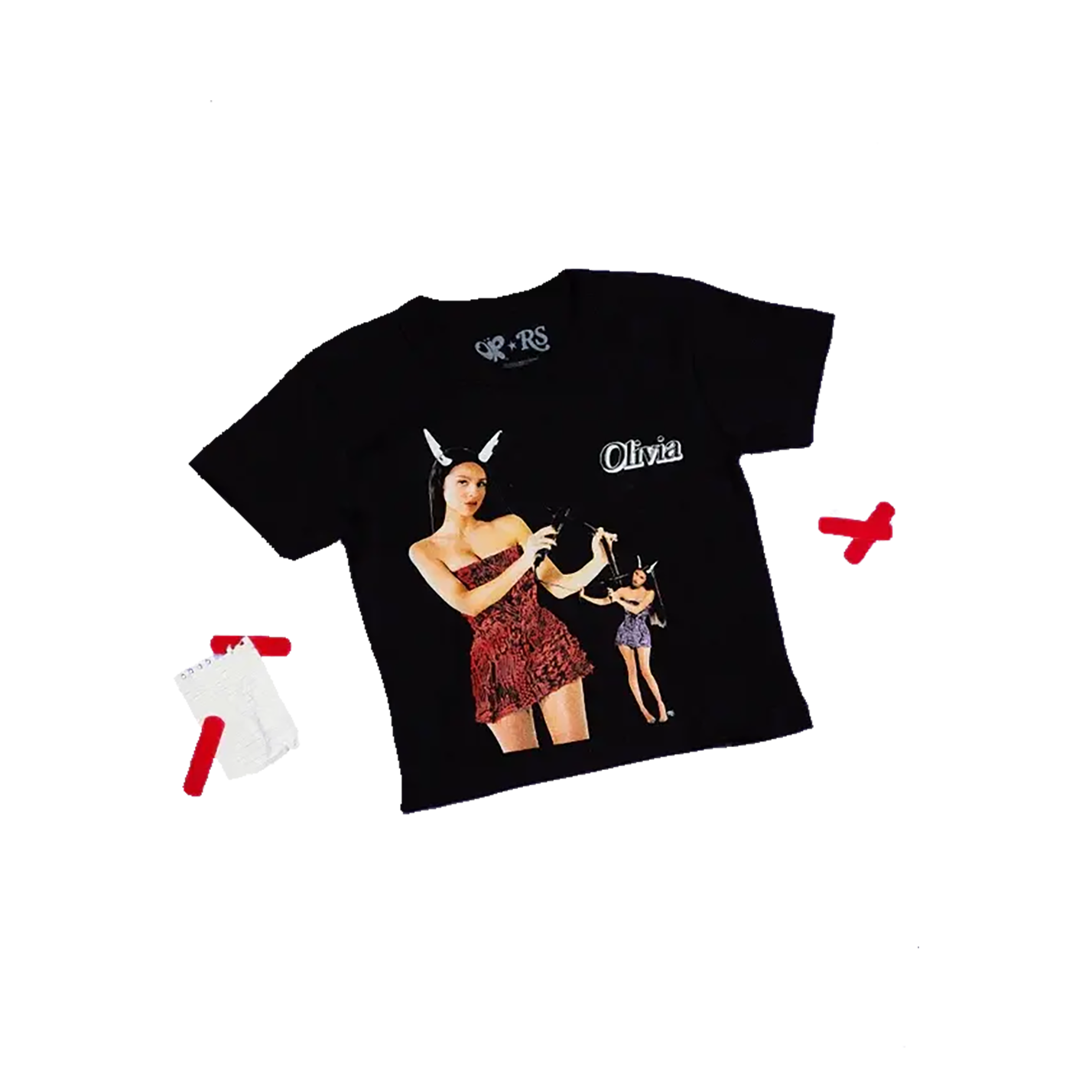 Olivia Rodrigo olivia rodrigo x rolling stone  crop T-shirt 404842