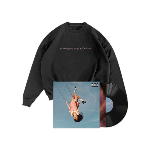 Olivia Rodrigo - you seem pretty sad for a girl so in love - 'spark in the dark' black vinyl + crewneck bundle ('spark in the dark' black vinyl + crewneck bundle)