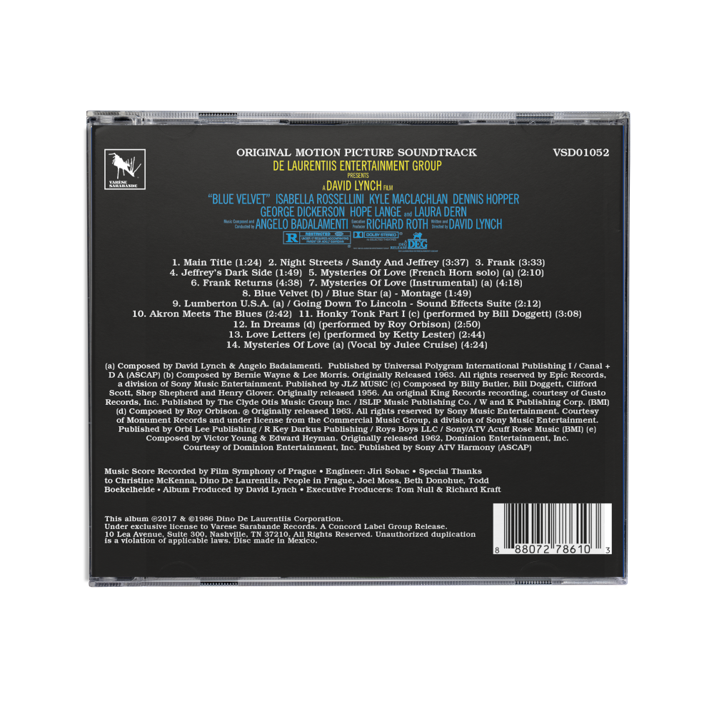 Original Soundtrack Blue Velvet (40th Anniversary Edition) CD 453313