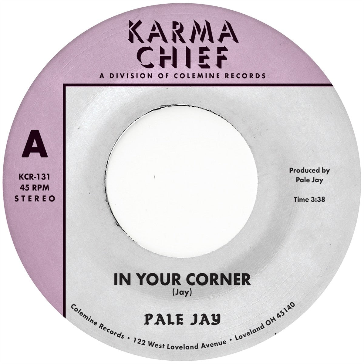 Pale Jay In Your Corner / Bewilderment (Natual w/ Black Swirl) Limited Natural w/ Black Swirl Vinyl 7" Single 429756