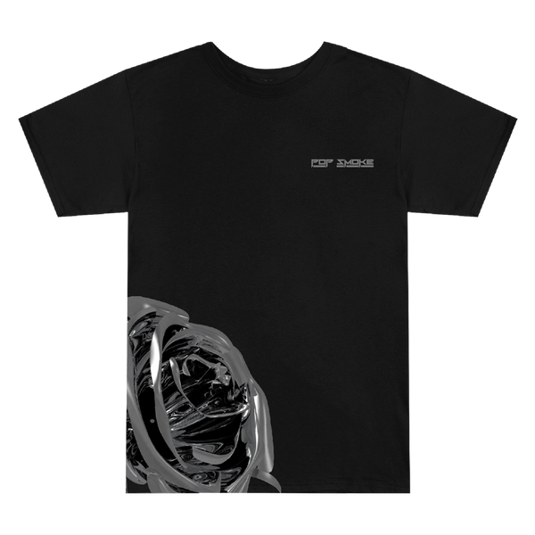 Pop Smoke - Rose Black (T-Shirt)