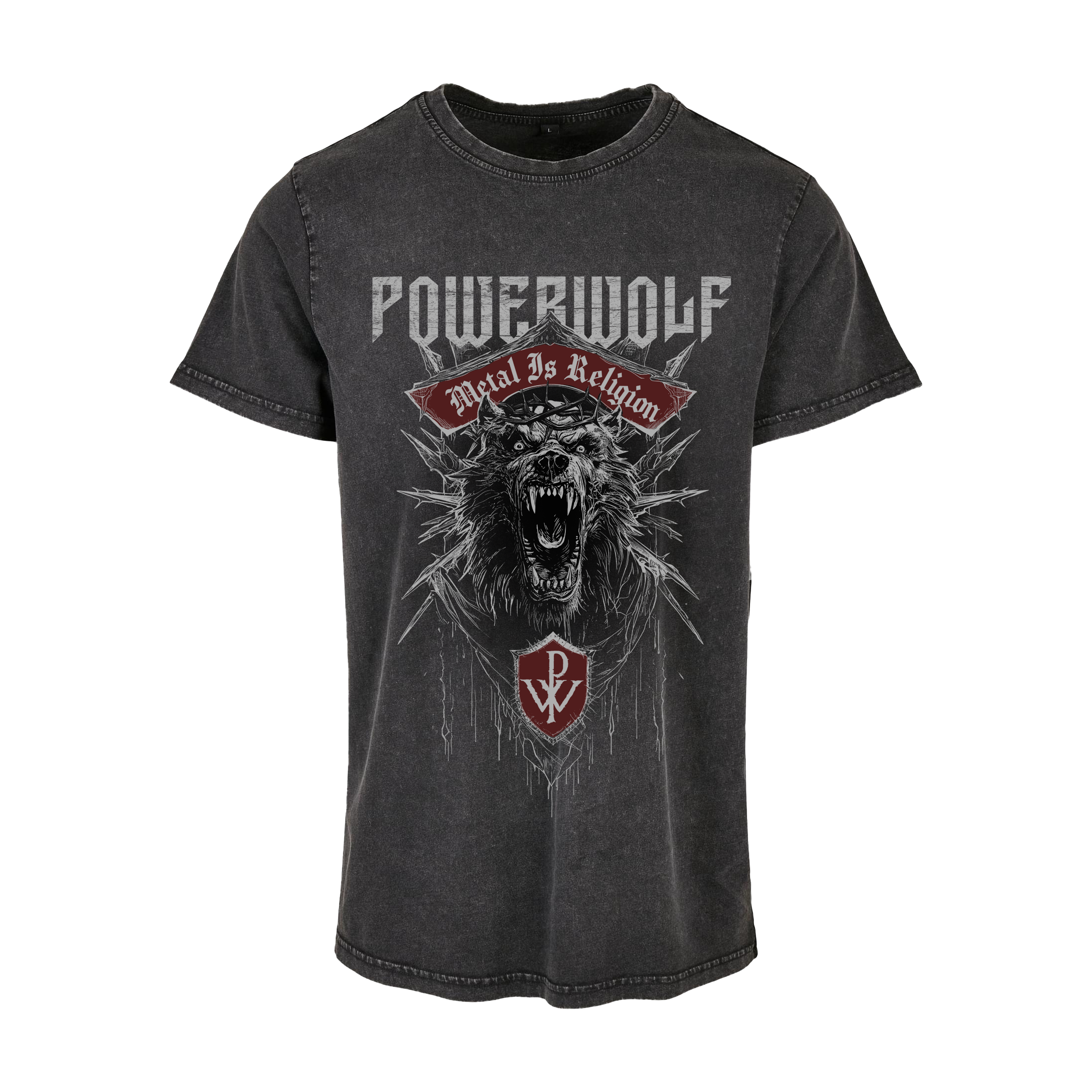 Powerwolf Chaos Crest Washed T-Shirt 354153