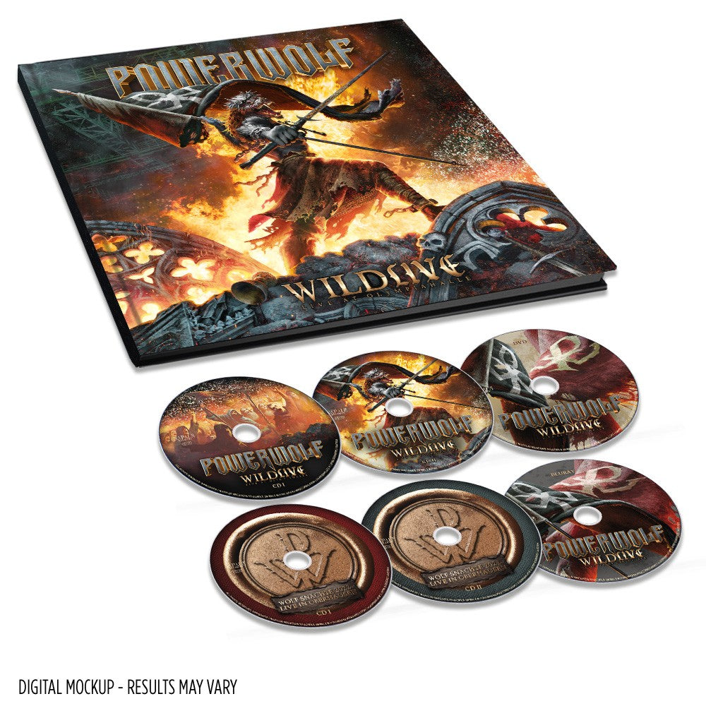Powerwolf Wildlive (Live at Olympiahalle & Live in Oberhausen) 1x Blu-ray + 1x DVD + 4CD Earbook (96p Booklet) 411739