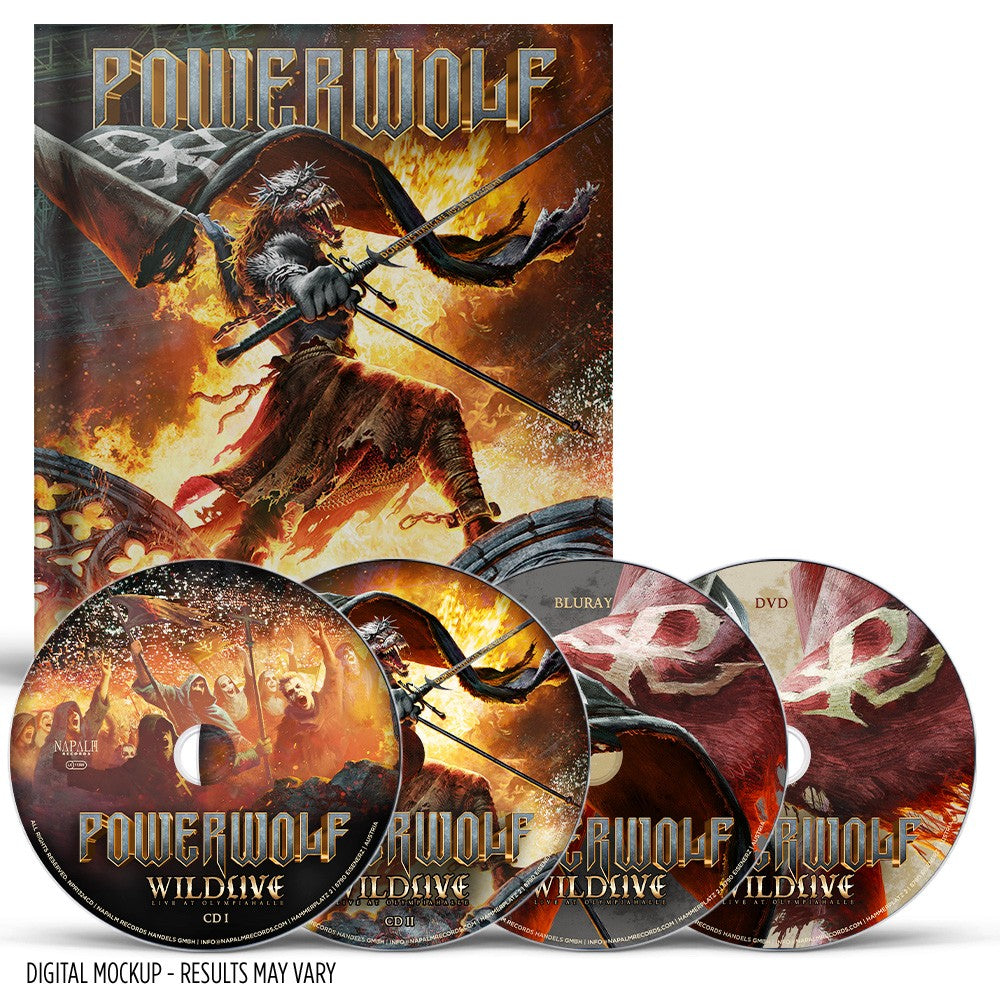 Powerwolf Wildlive (Live at Olympiahalle) 1x Blu-ray + 1x DVD + 2CD Mediabook 411727