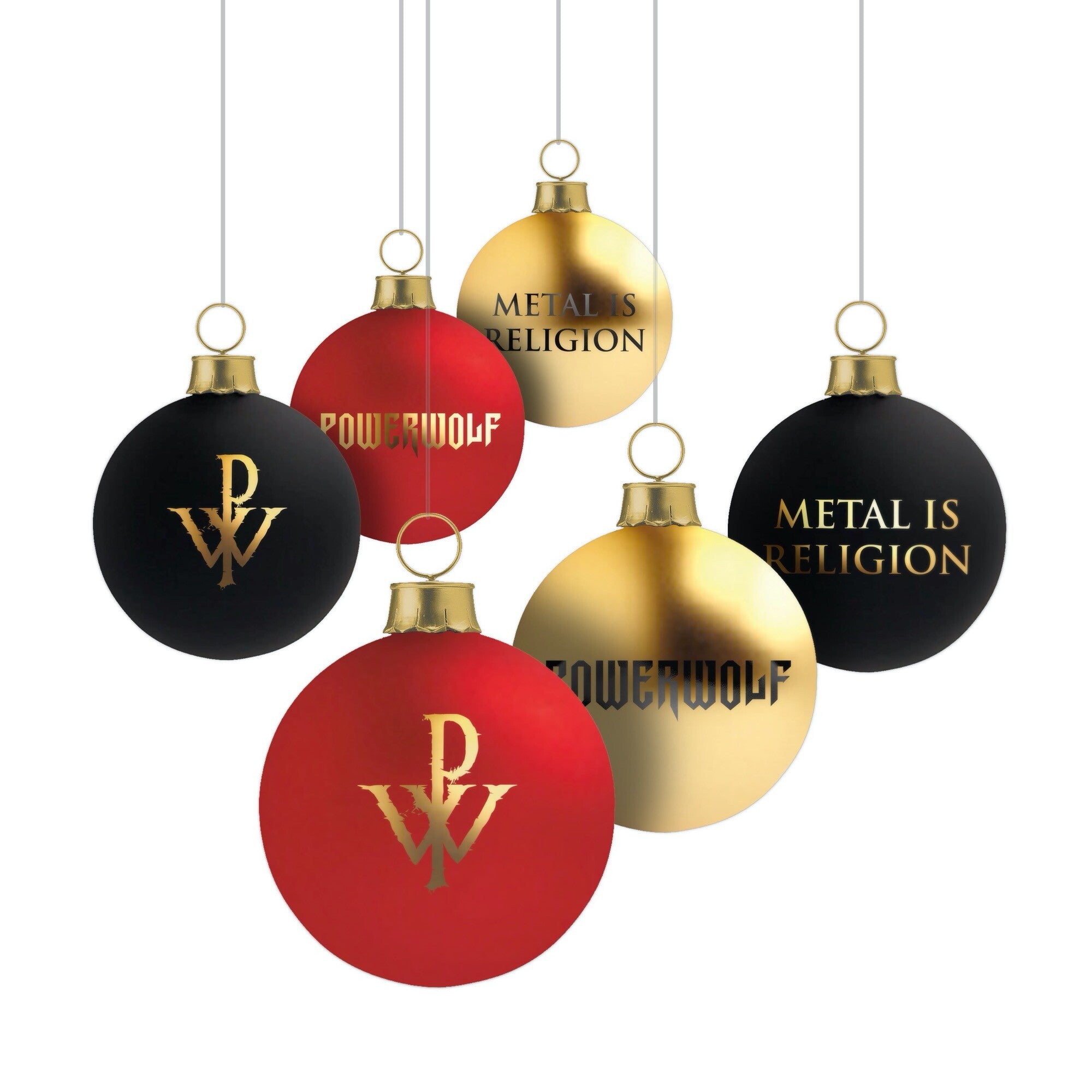 Powerwolf X-mas Ornaments Christbaumkugeln 6er Set 386185