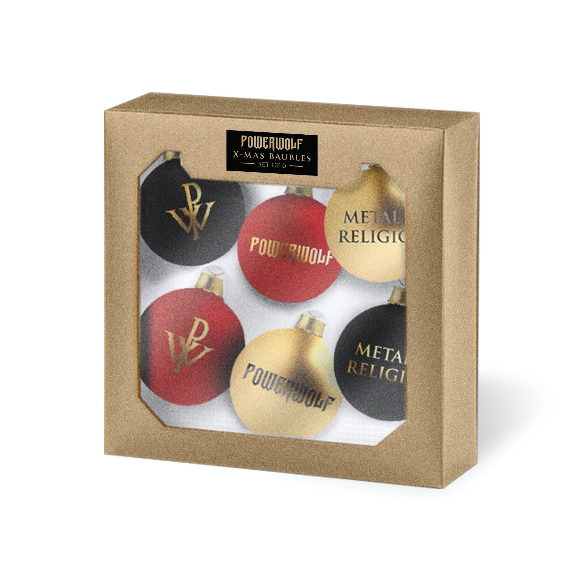 Powerwolf X-mas Ornaments Christbaumkugeln 6er Set 154170