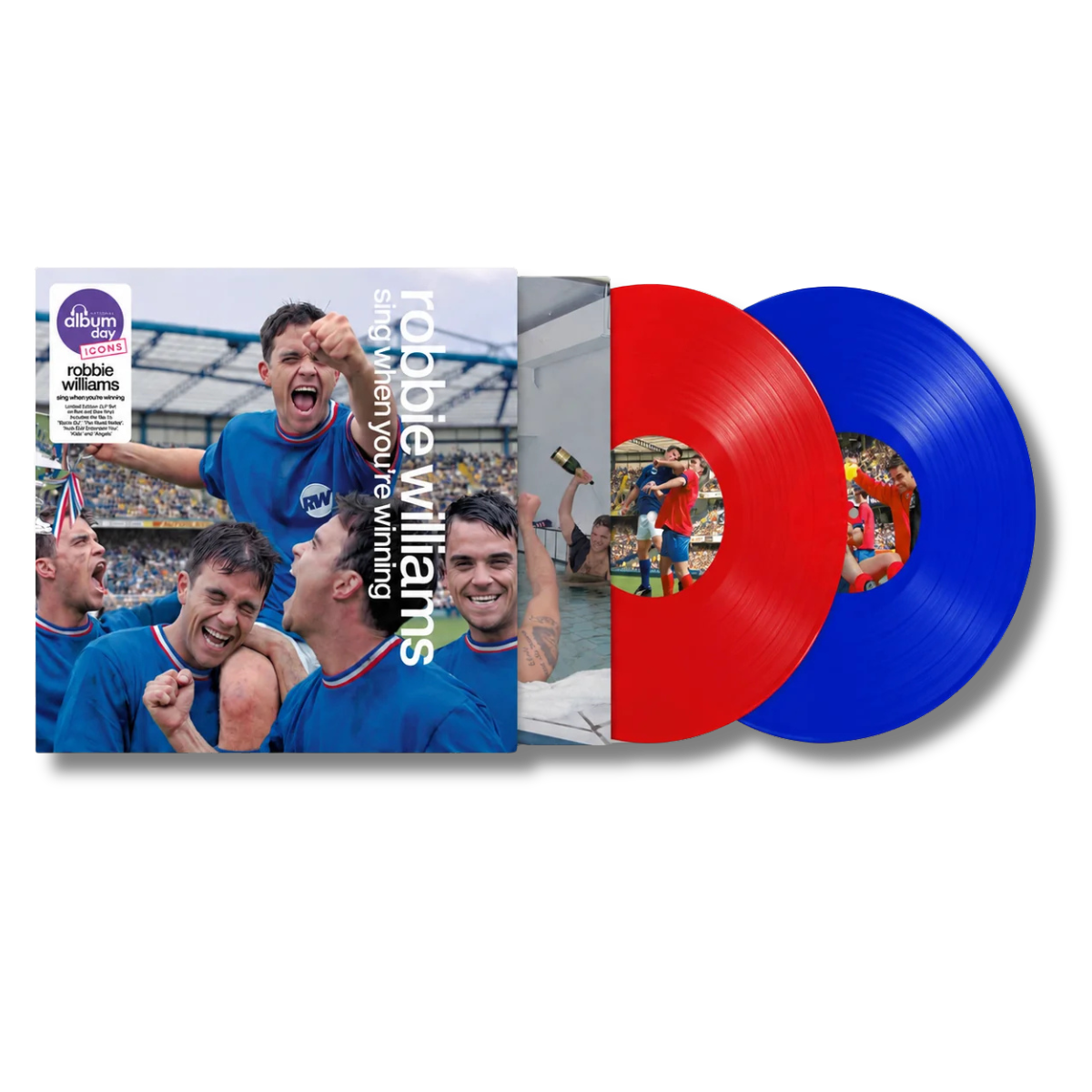 Robbie Williams Sing When You're Winning 2LP Red & Blue Vinyl 461485