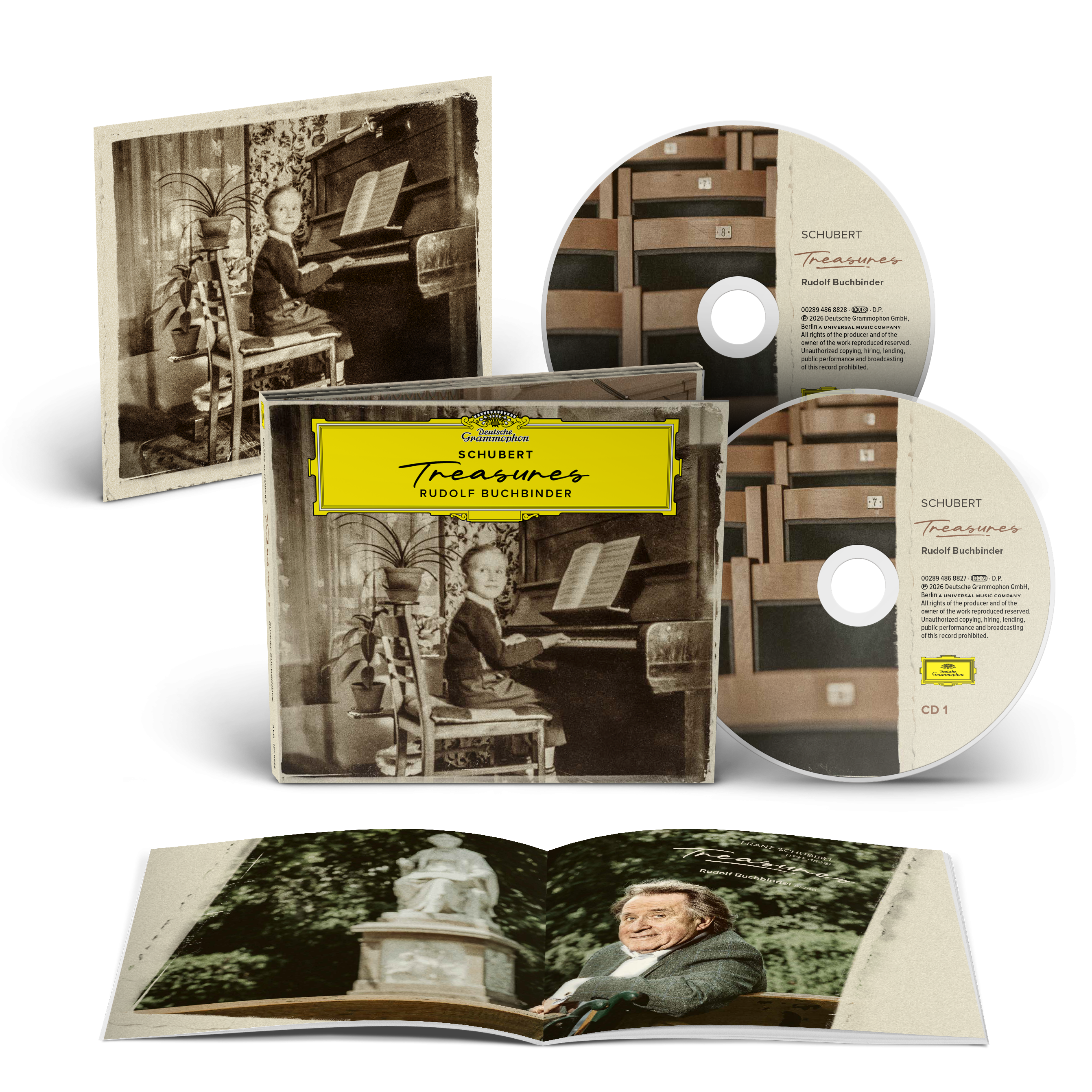 Rudolf Buchbinder Kopie: Schubert: Treasures 2CD Digipack + signierte Artcard 441471