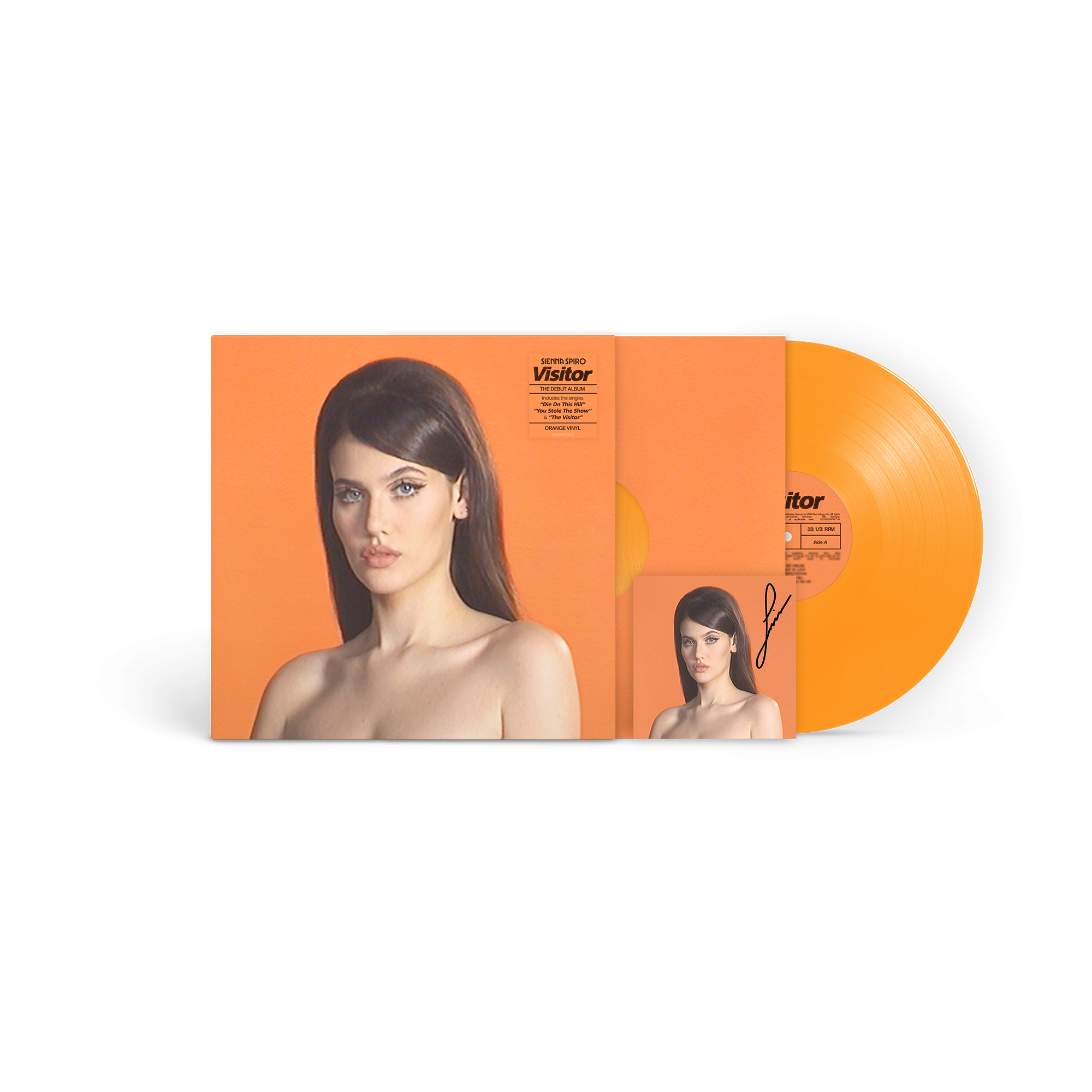 SIENNA SPIRO Visitor Tangerine Vinyl + Signed Art Card 447186
