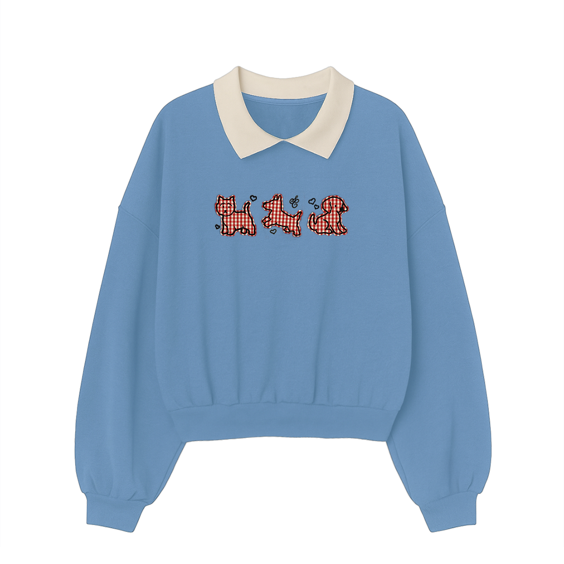 Sabrina Carpenter Man's Best Friend Collared Fleece Long Sleeve Sweater 436263