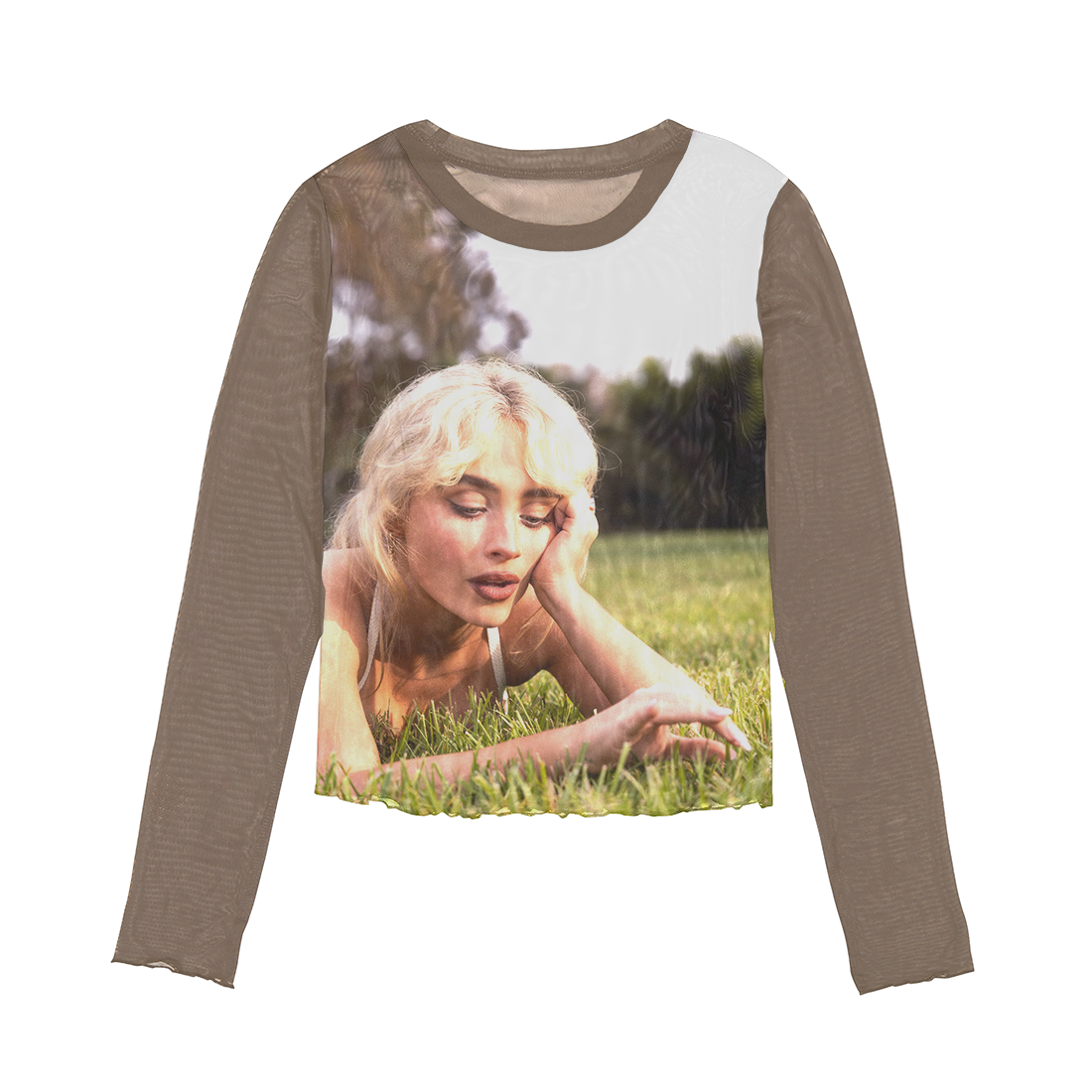 Sabrina Carpenter Sabrina Carpenter Photo Mesh Top Longsleeves 426164
