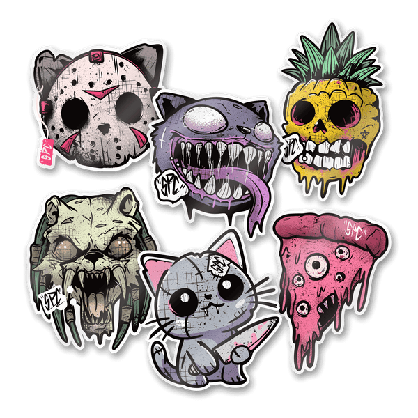 Samurai Pizza Cats - Halloween Sticker Set (Sticker)