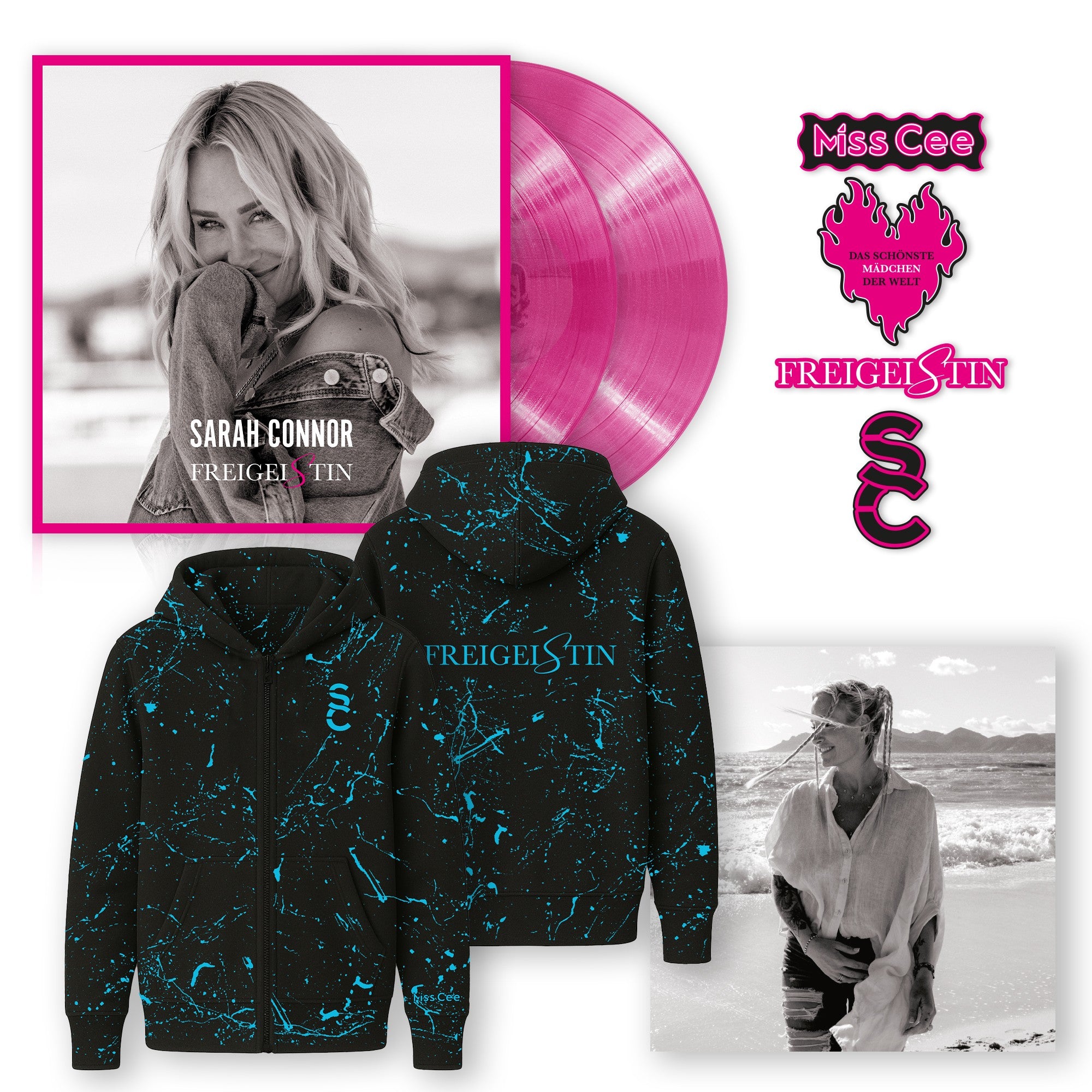 Sarah Connor Freigeistin (Special Deluxe Edition) 2LP + Zipper Hoodie + Art Card + Patches 425490