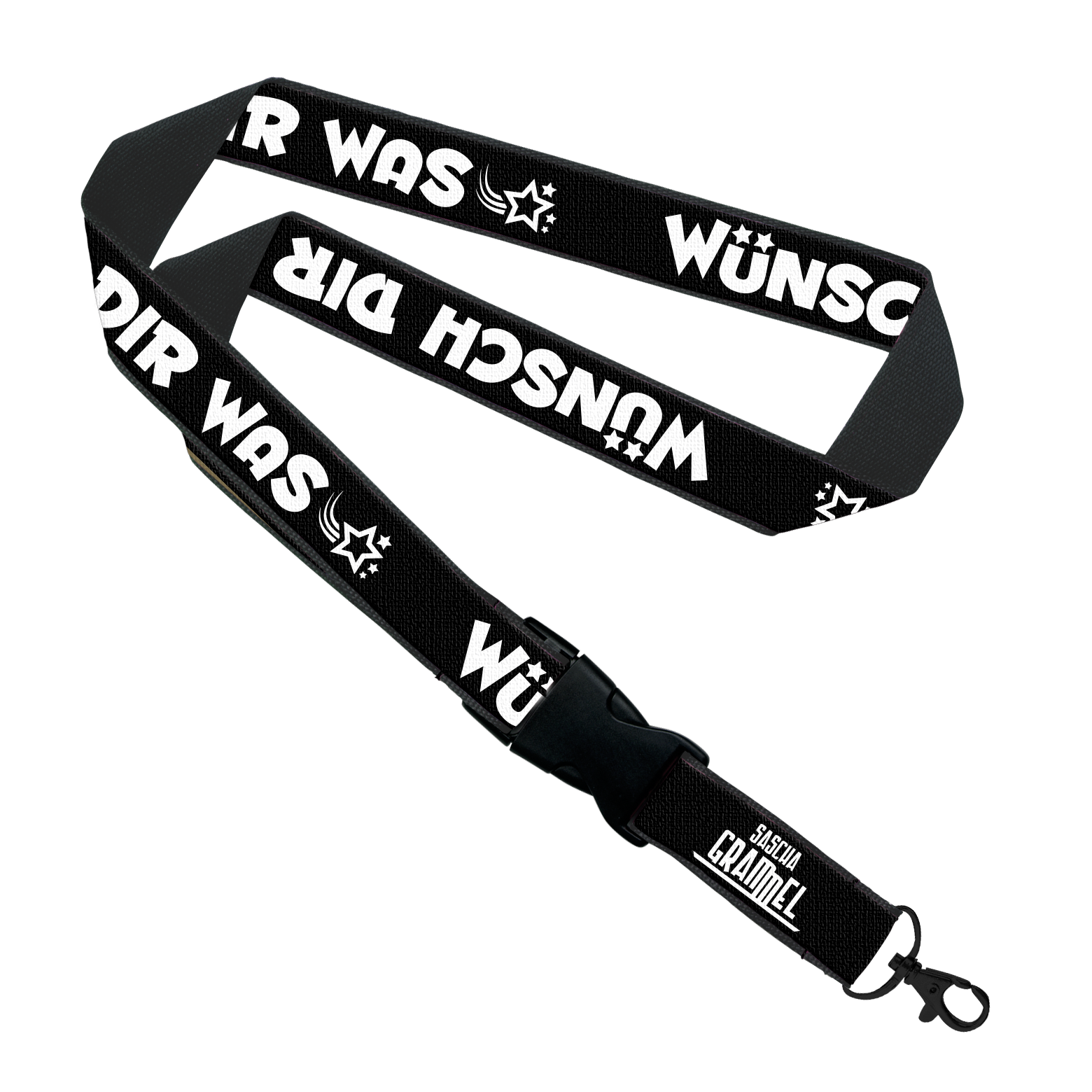 Sascha Grammel Wünsch Dir was - Logo Lanyard schwarz Schlüsselband 326972