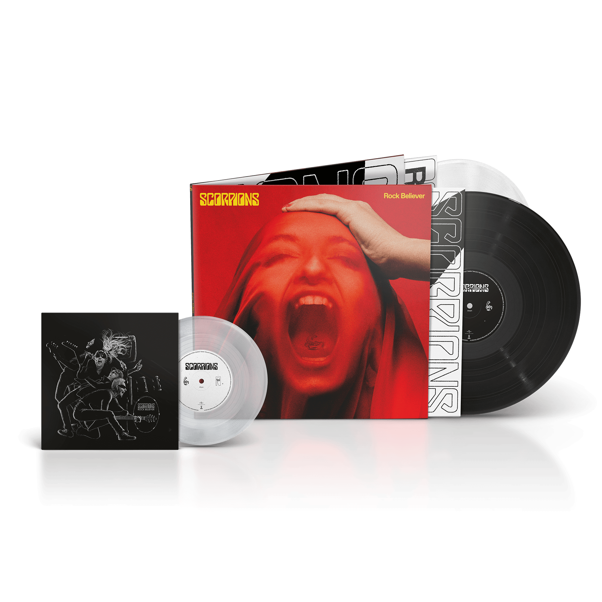 Scorpions Rock Believer Ltd. Deluxe 2LP schwarz / weiß + Clear 7'' 168478