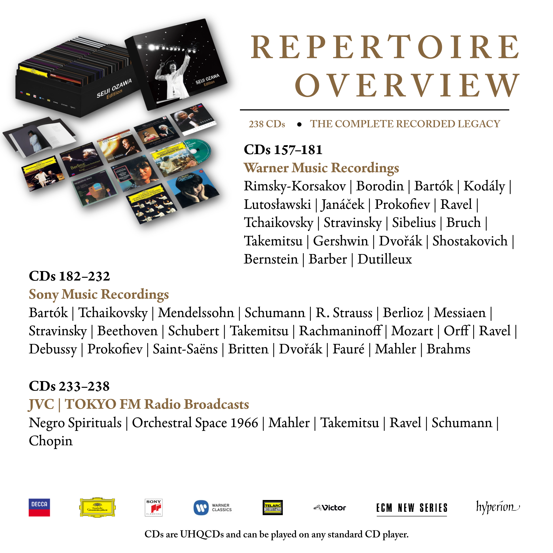 Seiji Ozawa & Cédric Tiberghien The SEIJI OZAWA Edition Limitierte 238CD Edition 452406