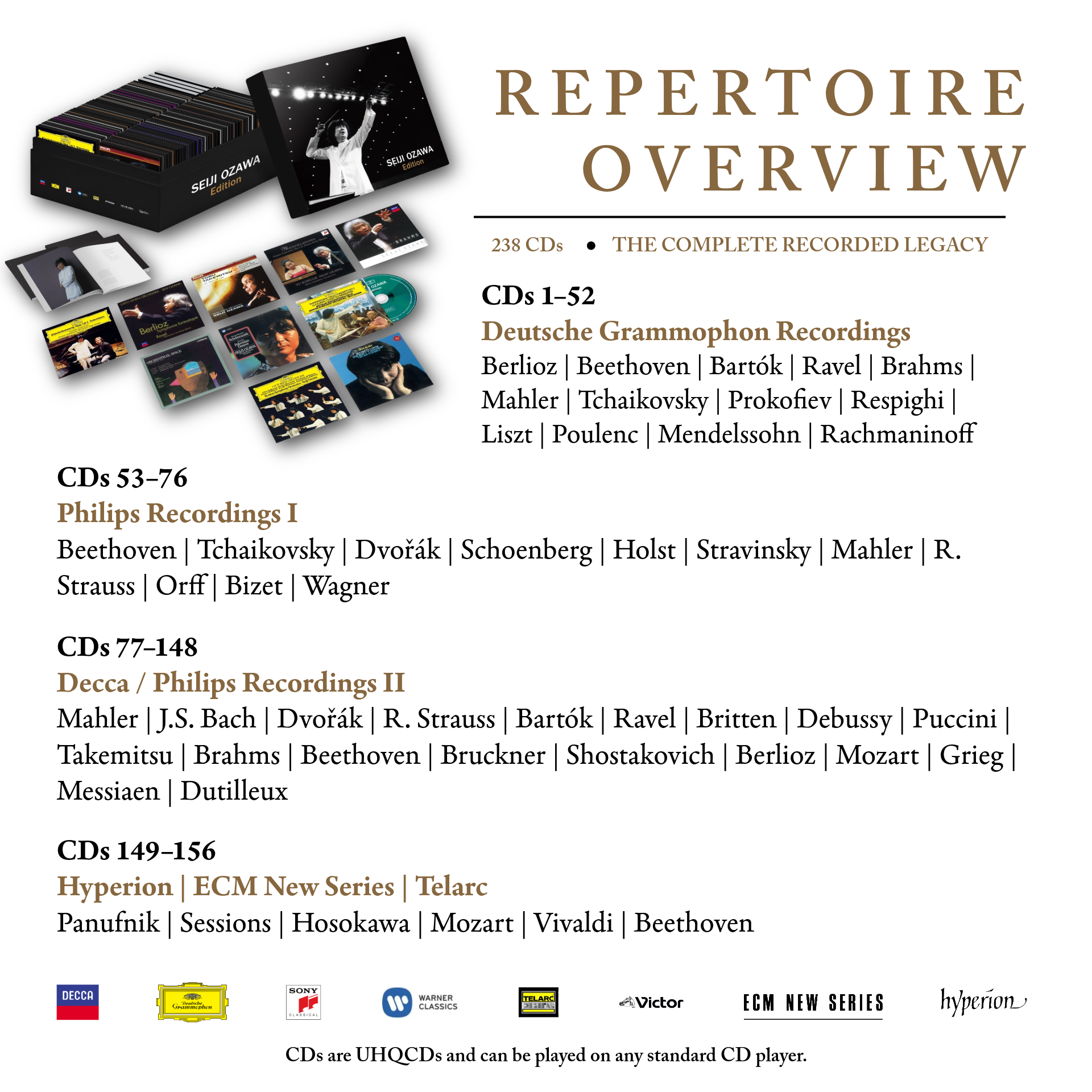 Seiji Ozawa & Cédric Tiberghien The SEIJI OZAWA Edition Limitierte 238CD Edition 452404