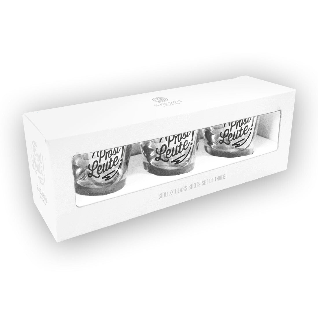 Sido Prost Leute! 3er Set Shot Glas 171586