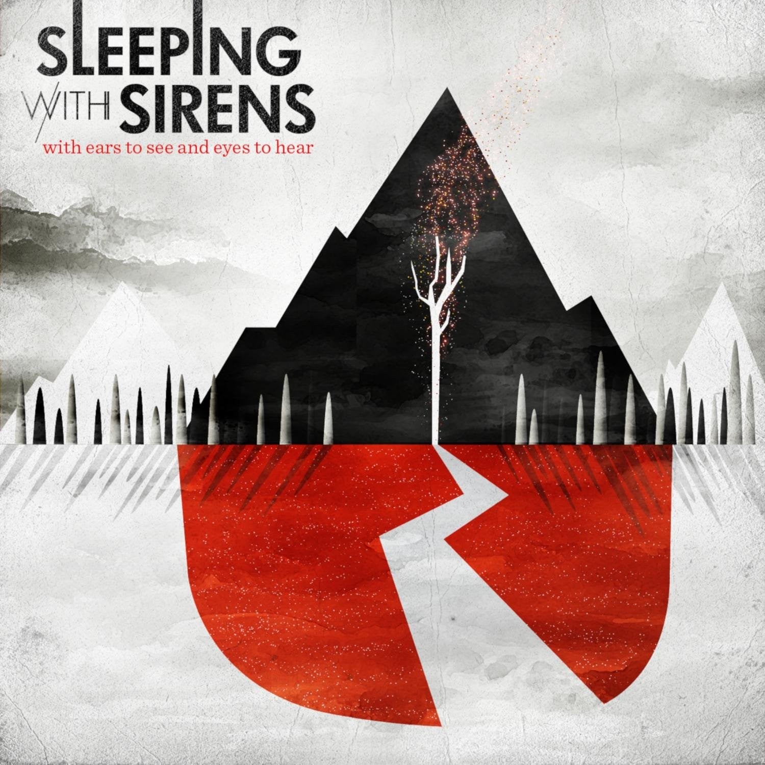 Sleeping With Sirens With Ears to See and Eyes to Hear Bone with Red and Black Splatter LP 410045