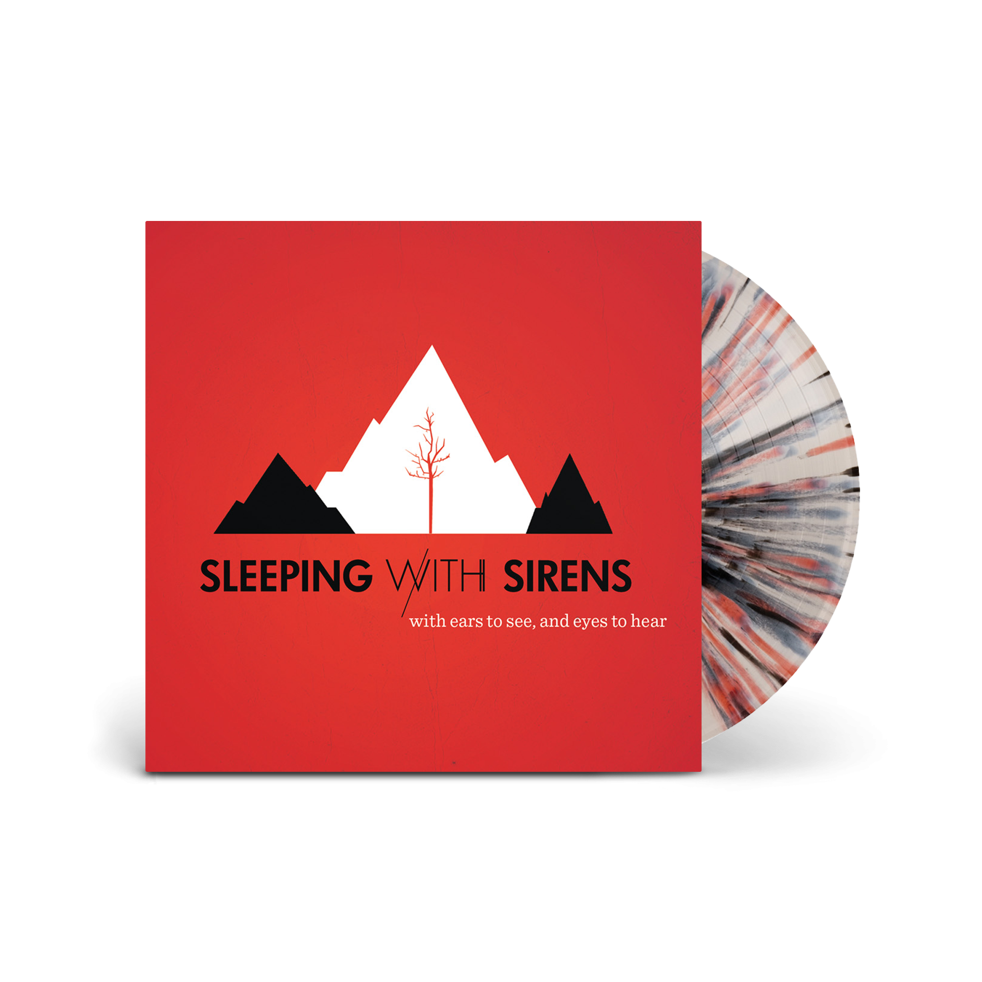Sleeping With Sirens With Ears to See and Eyes to Hear Bone with Red and Black Splatter LP 411863
