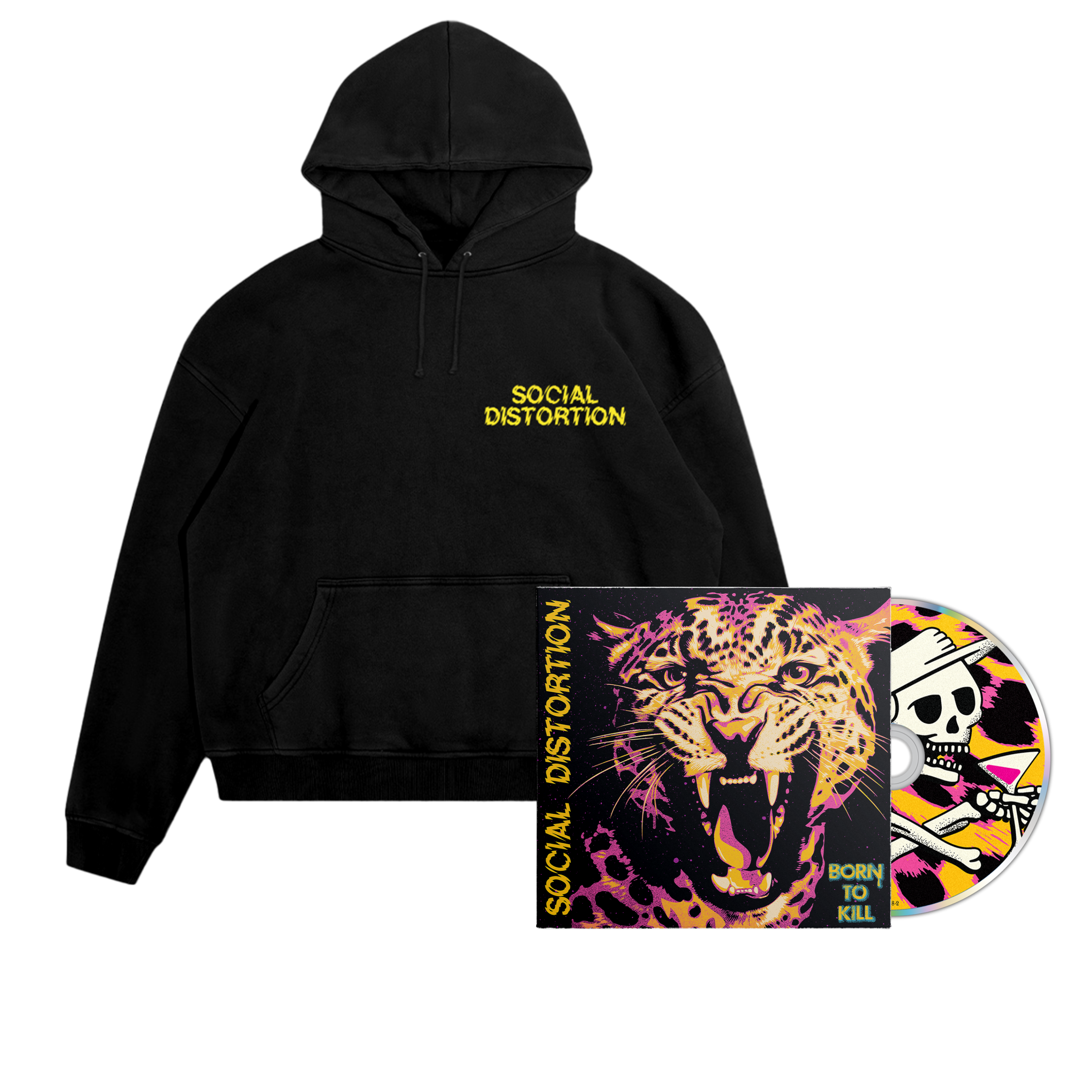 Social Distortion Born to Kill CD + Album Cover Hoodie 437015