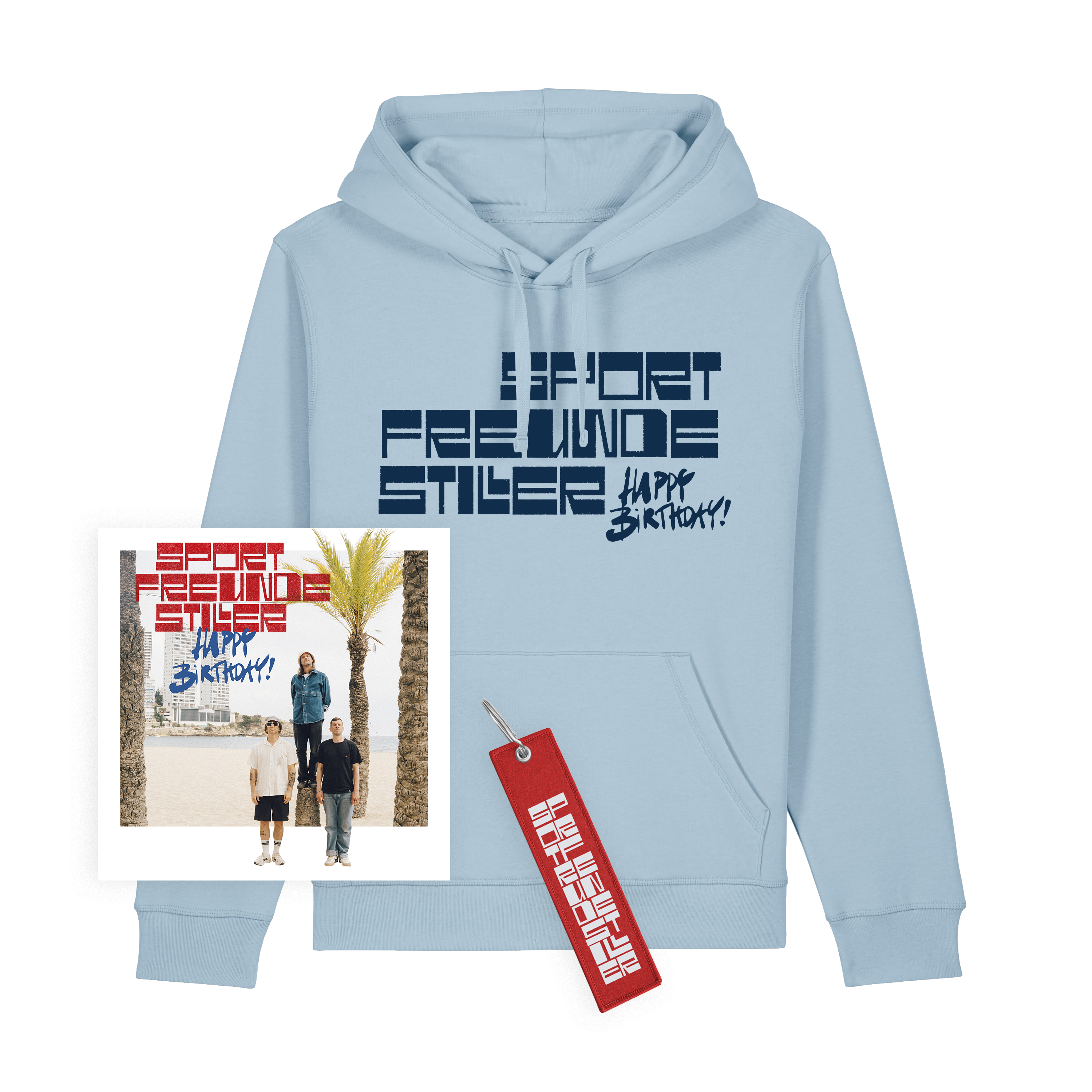 Sportfreunde Stiller Happy Birthday! CD Digi + Hoodie blau + Schlüsselanhänger 438653