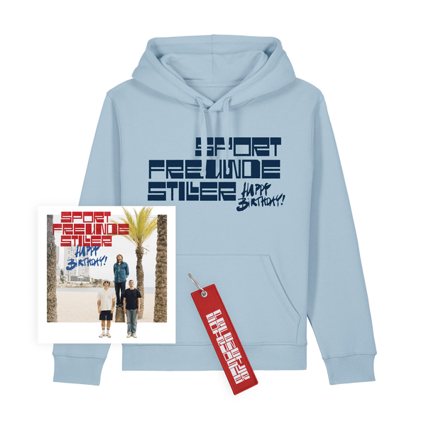 Sportfreunde Stiller - Happy Birthday! (CD Digi + Hoodie blau + Schlüsselanhänger)