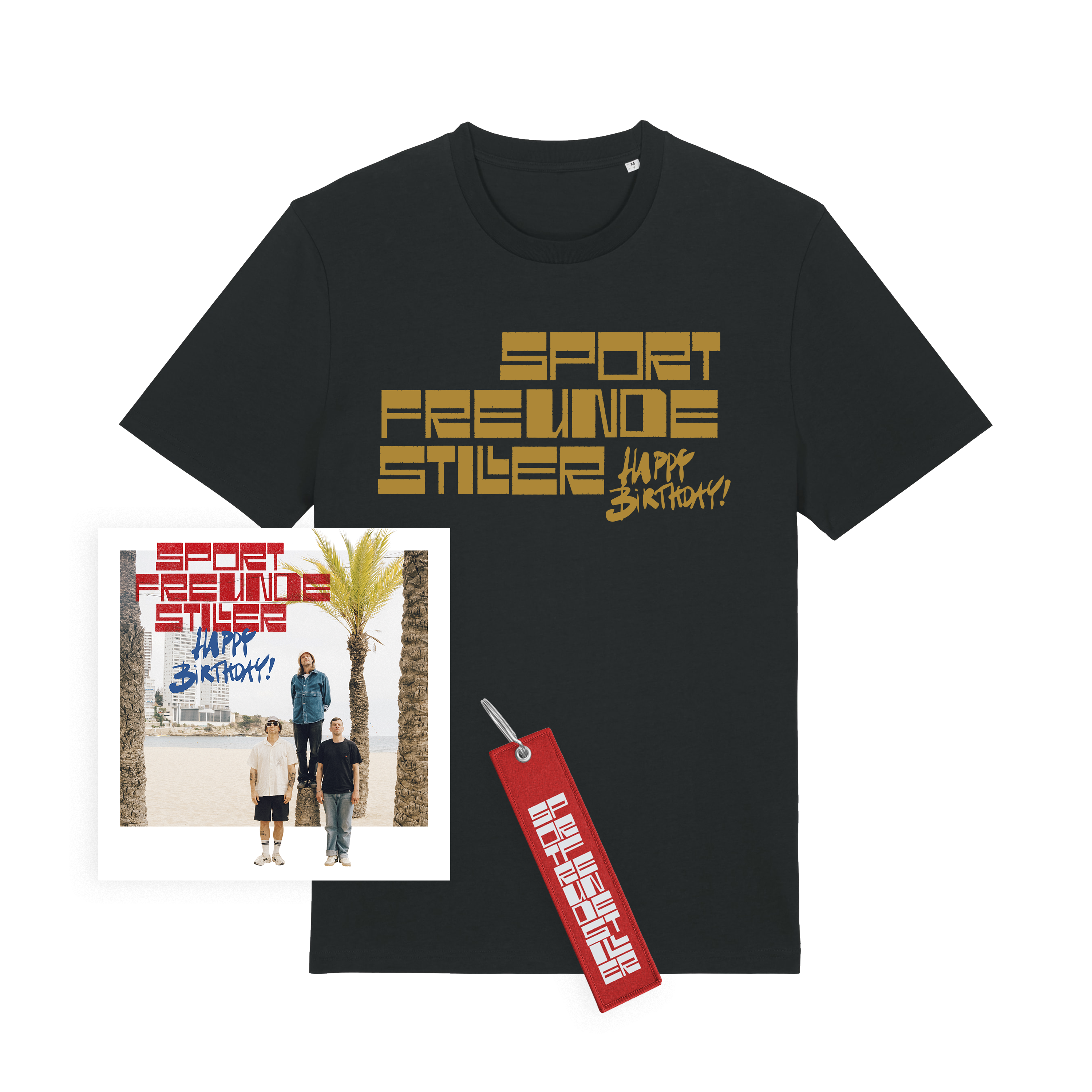Sportfreunde Stiller Happy Birthday! CD Digi + T-Shirt schwarz + Schlüsselanhänger 438657