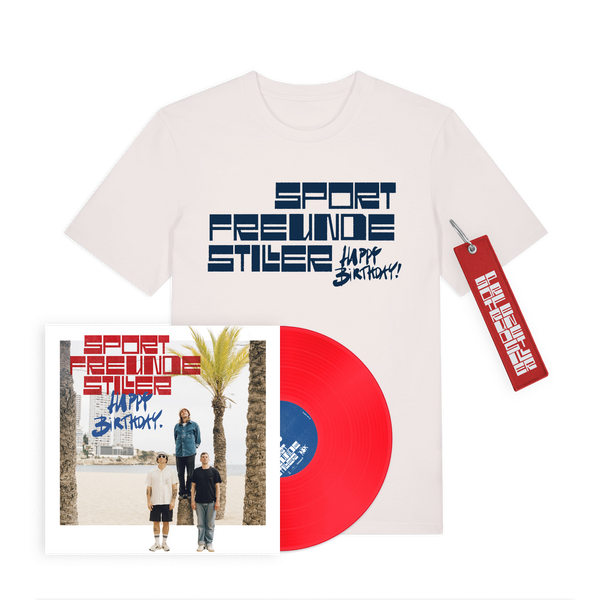 Sportfreunde Stiller - Happy Birthday! (Coloured LP + T-Shirt weiß + Schlüsselanhänger)