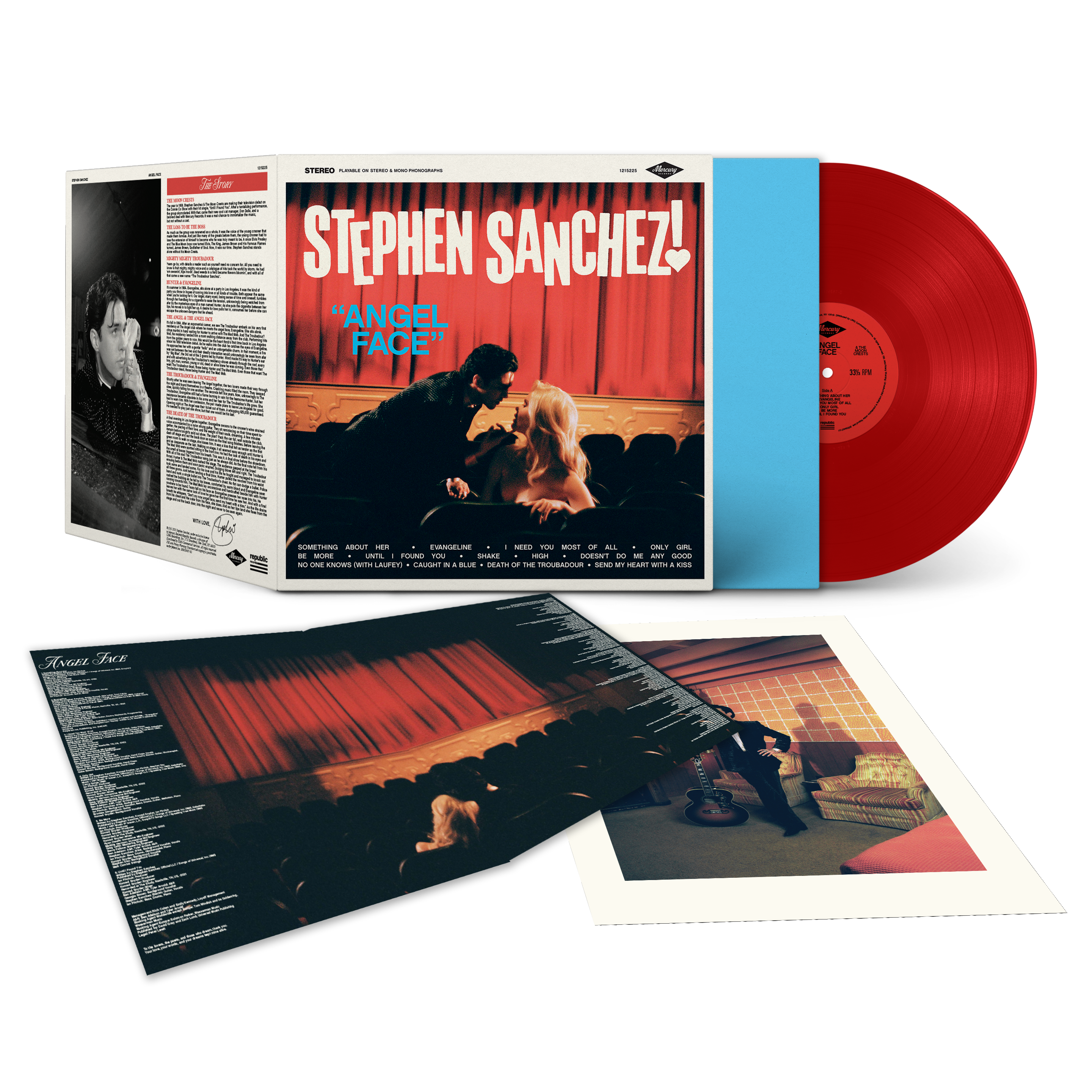 Stephen Sanchez Angel Face Online Exclusive Opaque Red Vinyl LP 315590